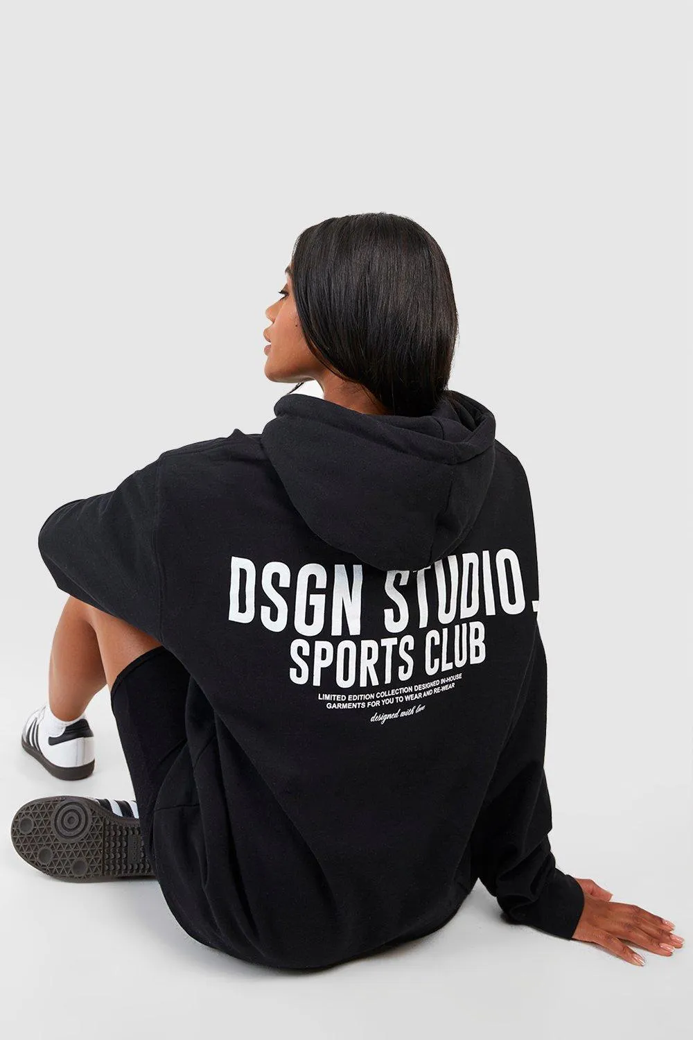 Hoodies & Sweatshirts | Dsgn Studio Sports Club Slogan Print Oversized Hoodie | boohoo