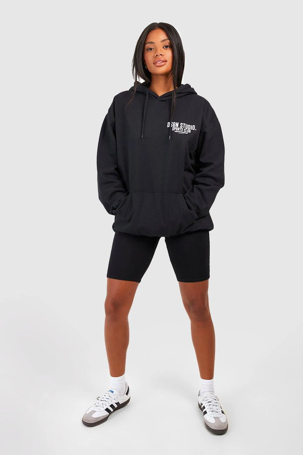 Hoodies & Sweatshirts | Dsgn Studio Sports Club Slogan Print Oversized Hoodie | boohoo