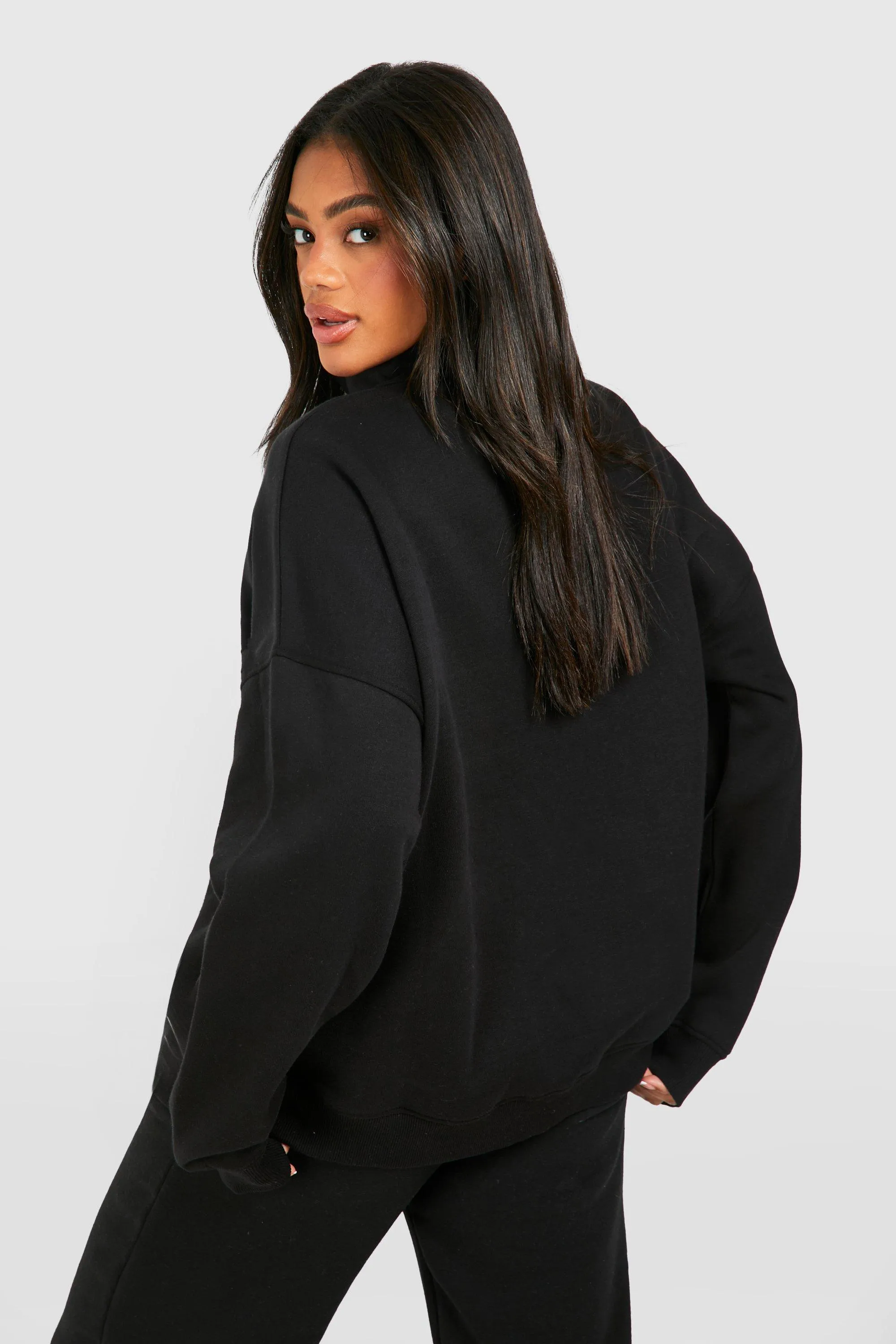 Hoodies & Sweatshirts | Paris Self Fabric Applique Oversized Sweatshirt | boohoo