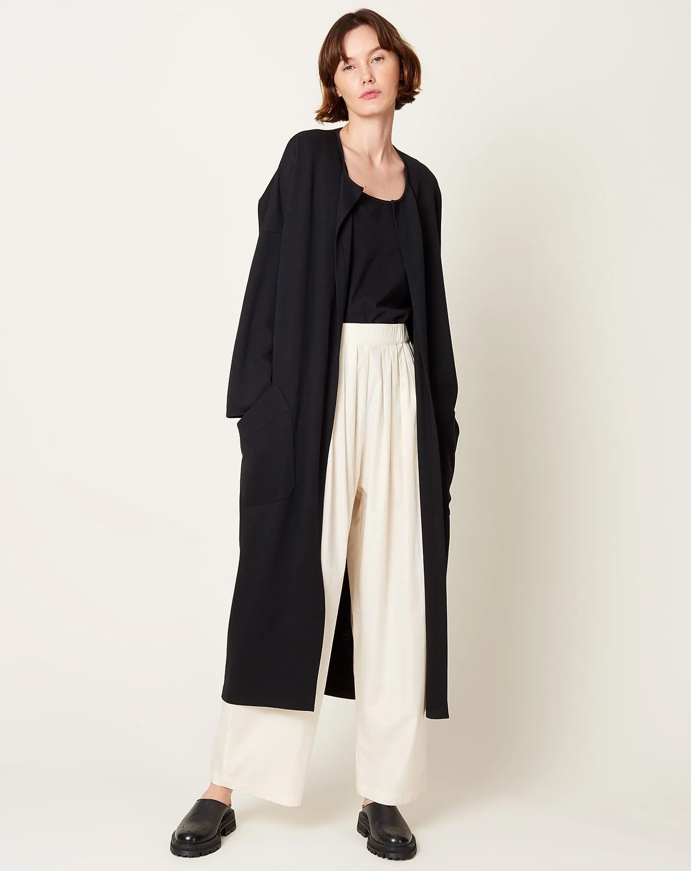 Jersey Koya Coat in Black