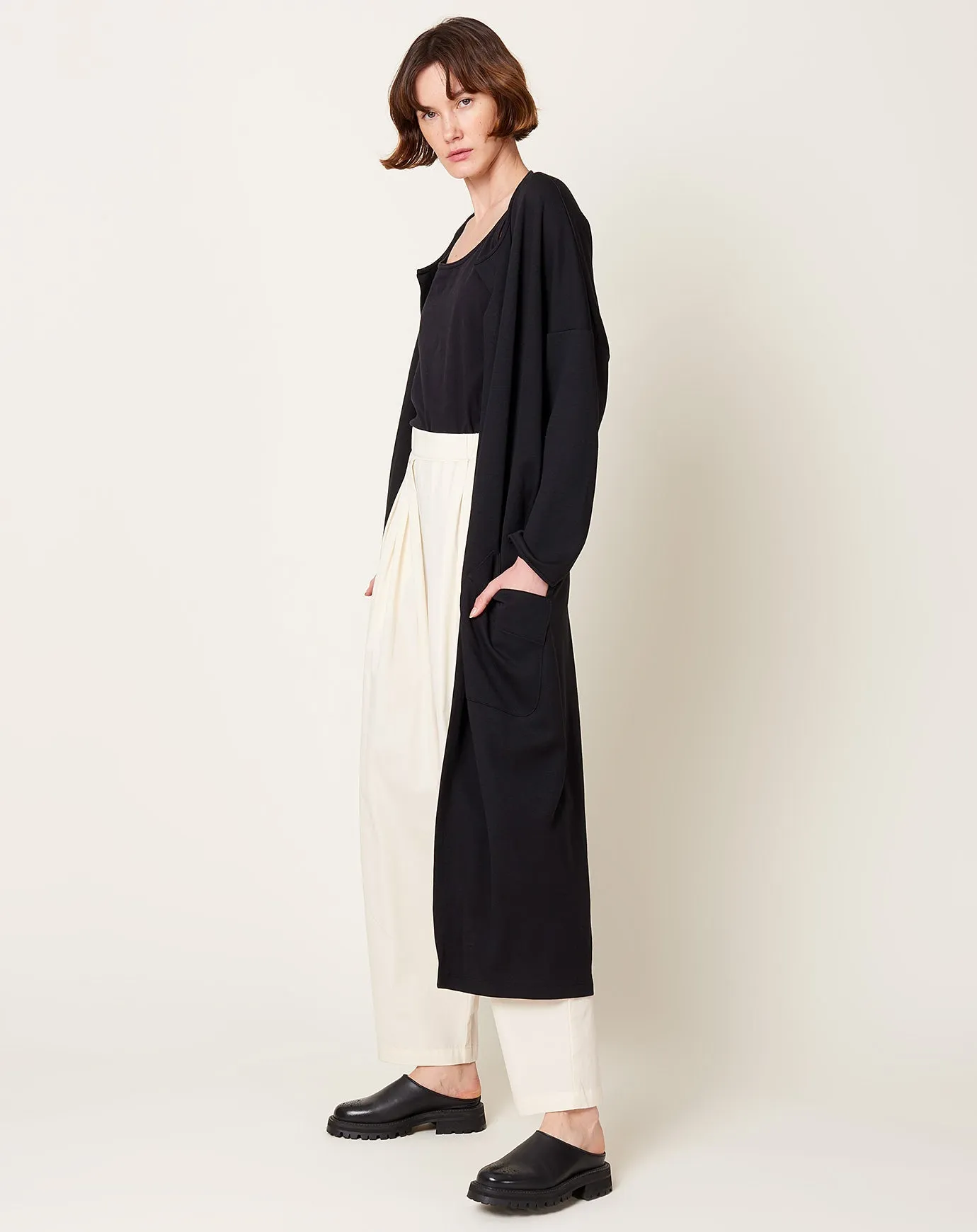 Jersey Koya Coat in Black