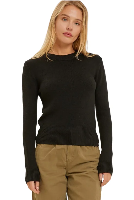 LONG SLEEVE CREW NECK SWEATER