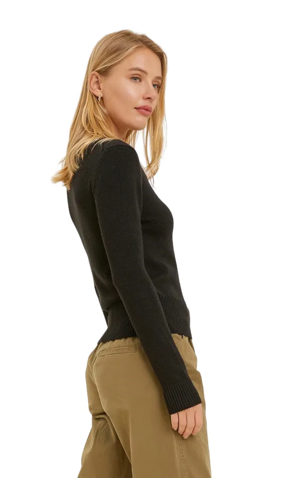 LONG SLEEVE CREW NECK SWEATER