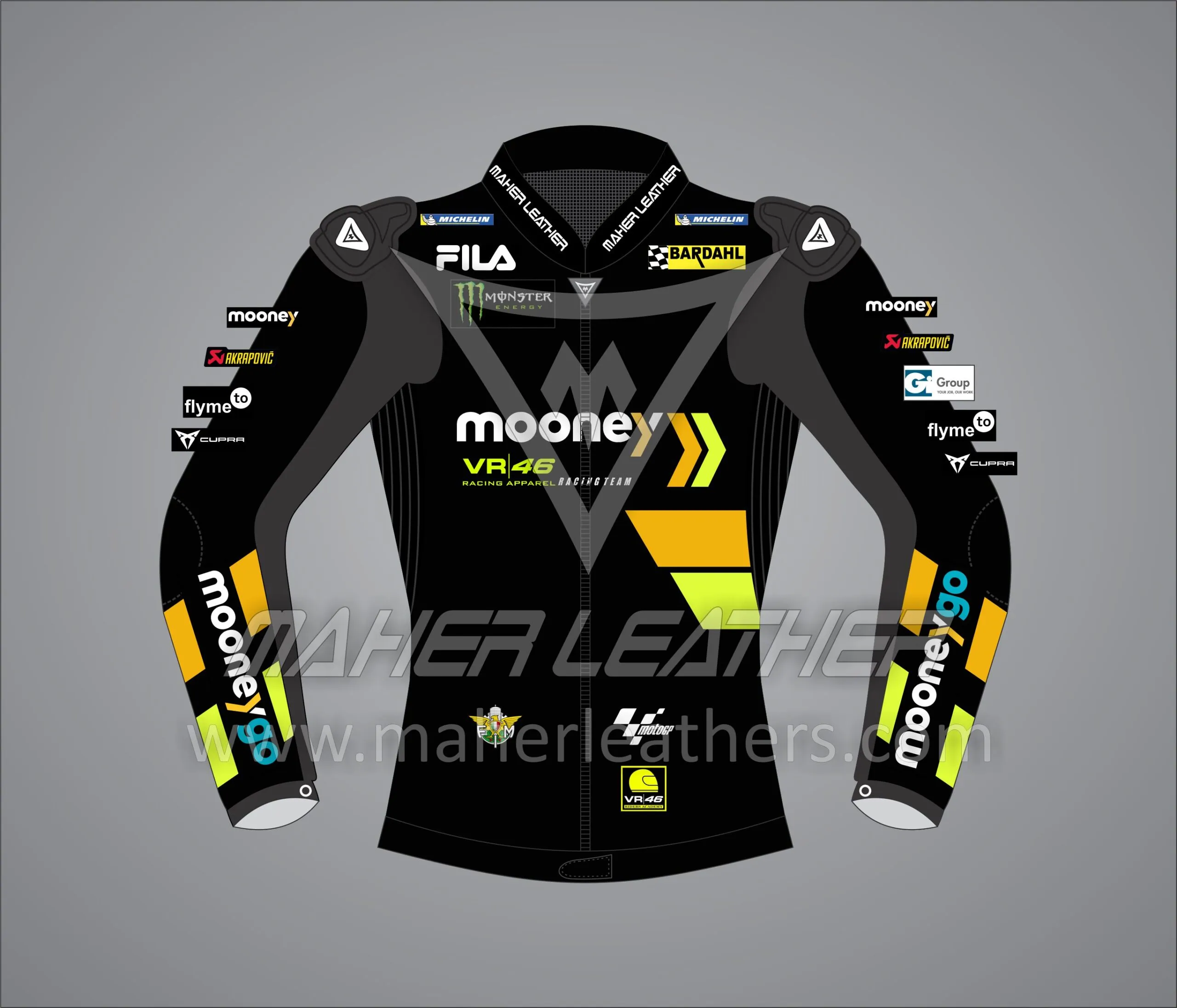 Luca Marini Mooney VR46 Motorbike Jacket 2023