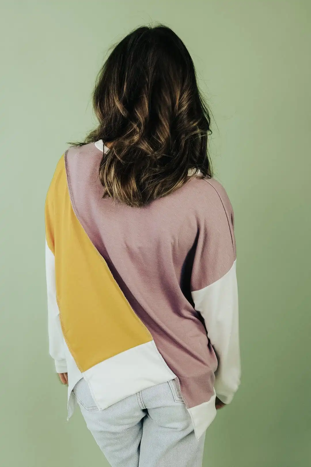 Mardi Gras Color Block Top