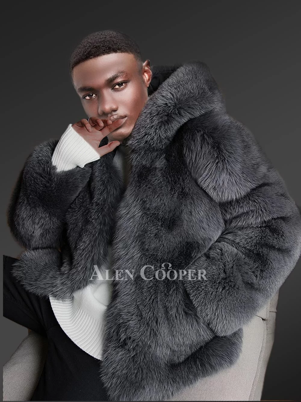 Men’s Exotic Fox Fur Coat