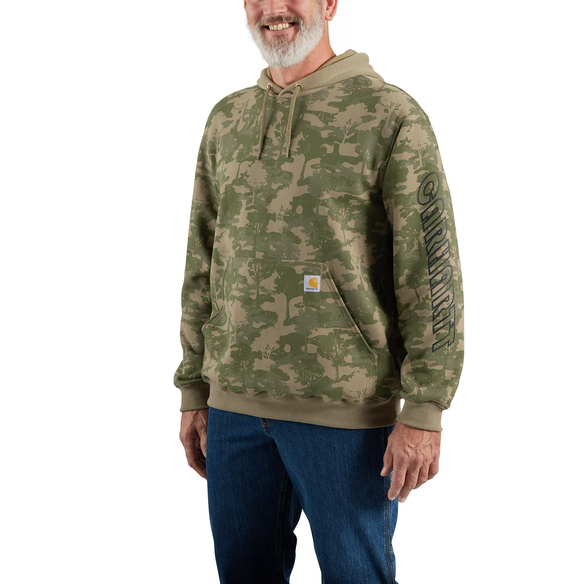 Men's Loose Fit Midweight Camo Graphic Sweatshirt