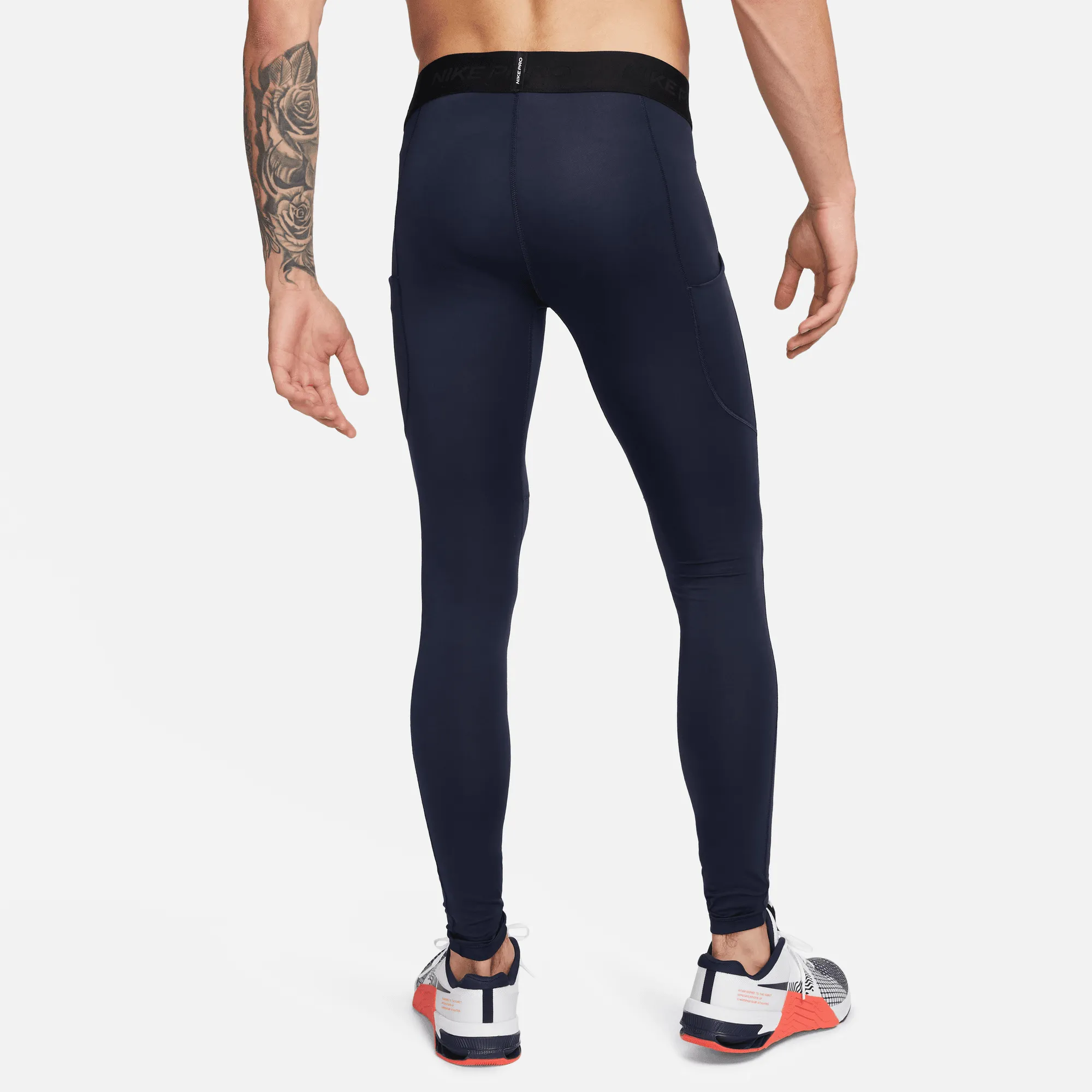 Men's Pro DRI-FIT Fitness Tights (451 - Obsidian/White)