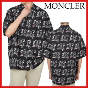 MONCLER  |Street Style Short Sleeves Logo Shirts