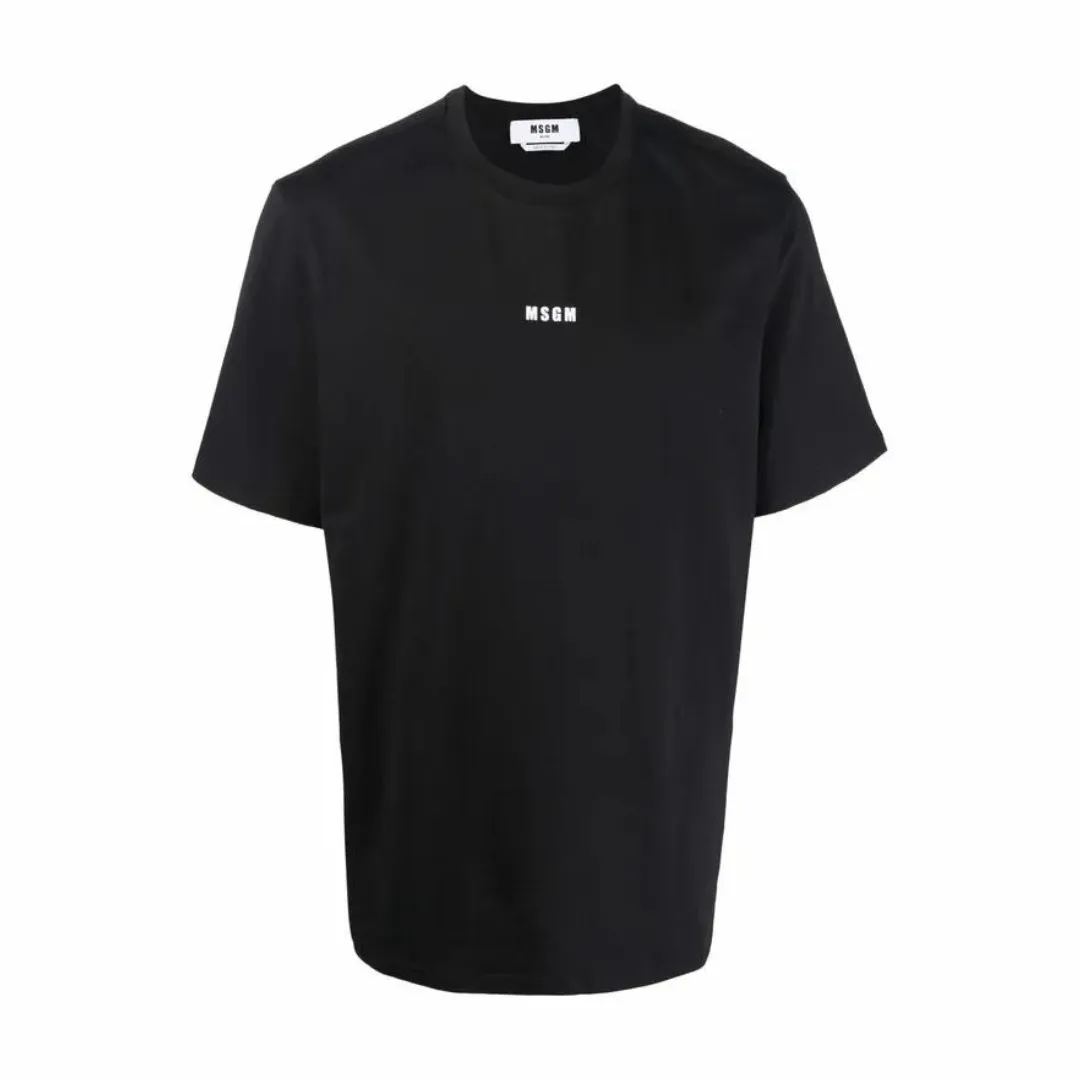 MSGM  |Unisex Street Style U-Neck Plain Cotton Short Sleeves Logo