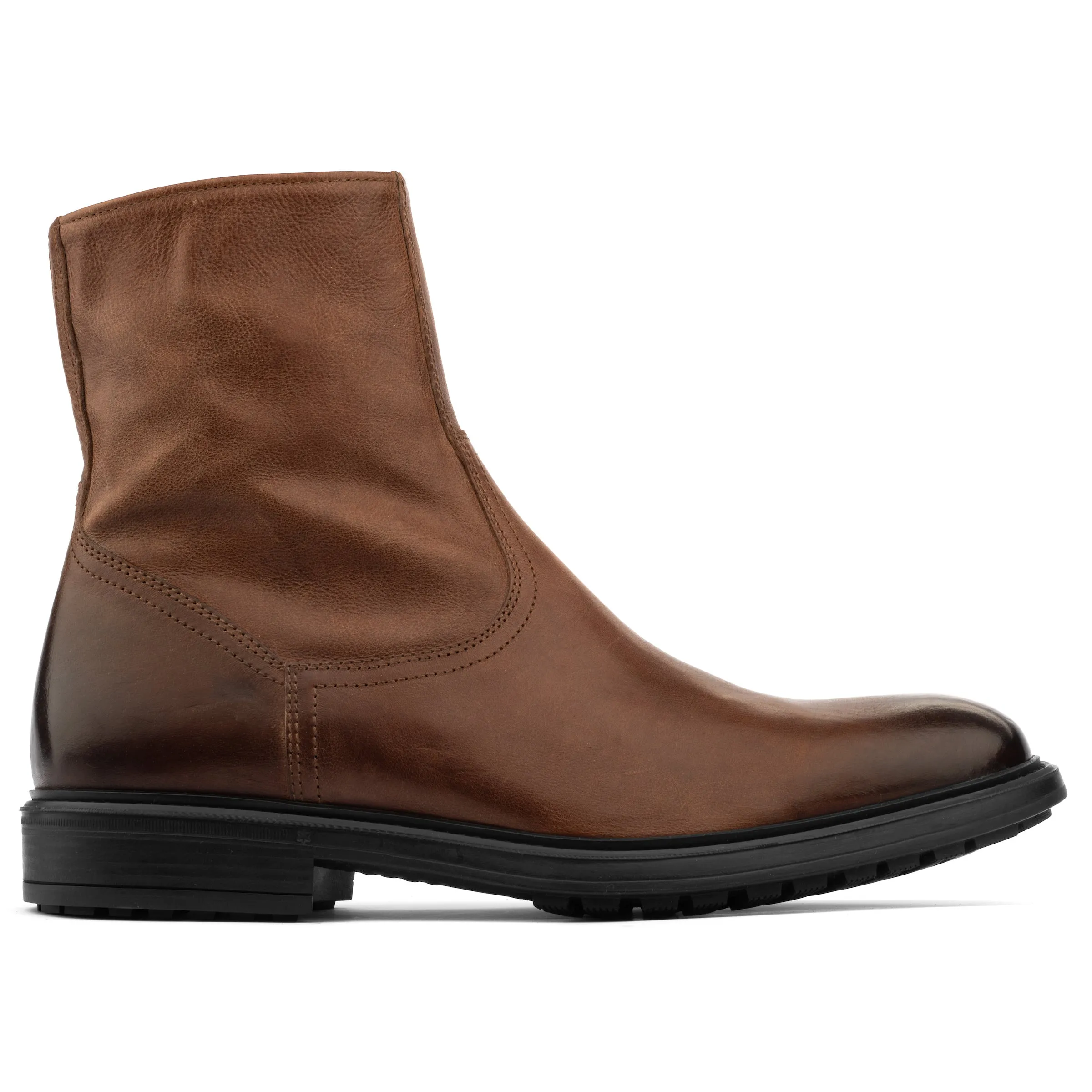 Muller Mid Brown Calf Zip Boot