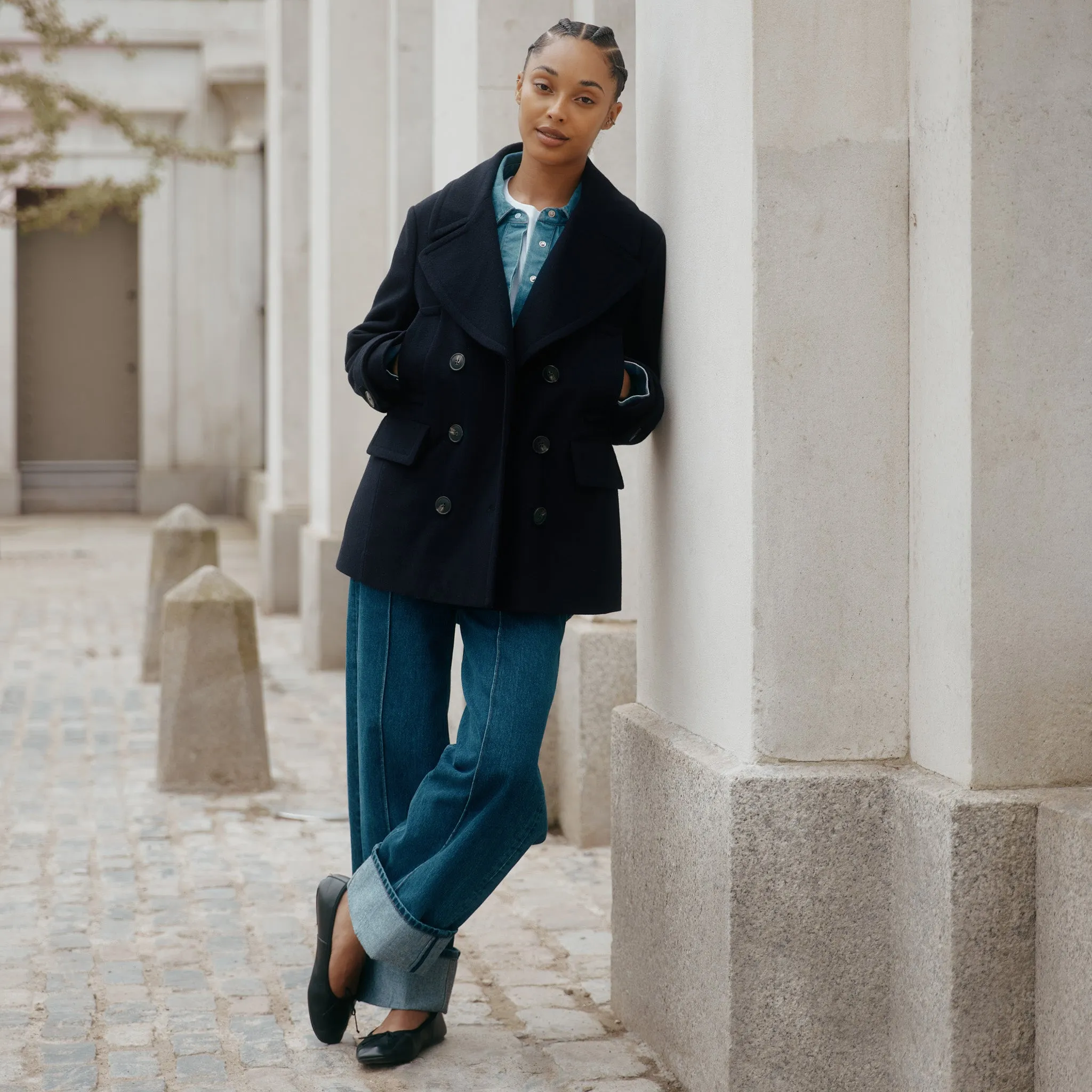 Navy Wool Pea Coat