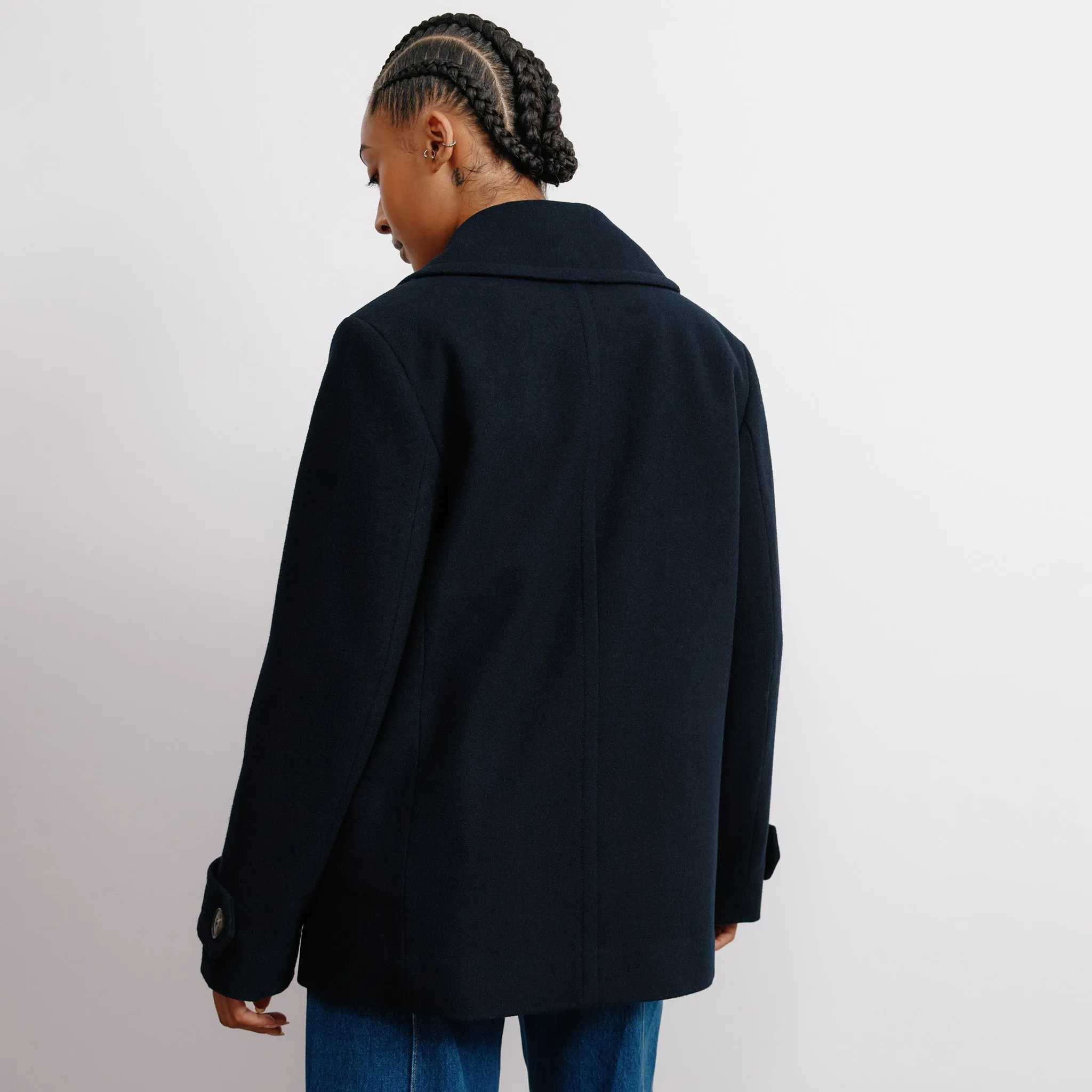 Navy Wool Pea Coat