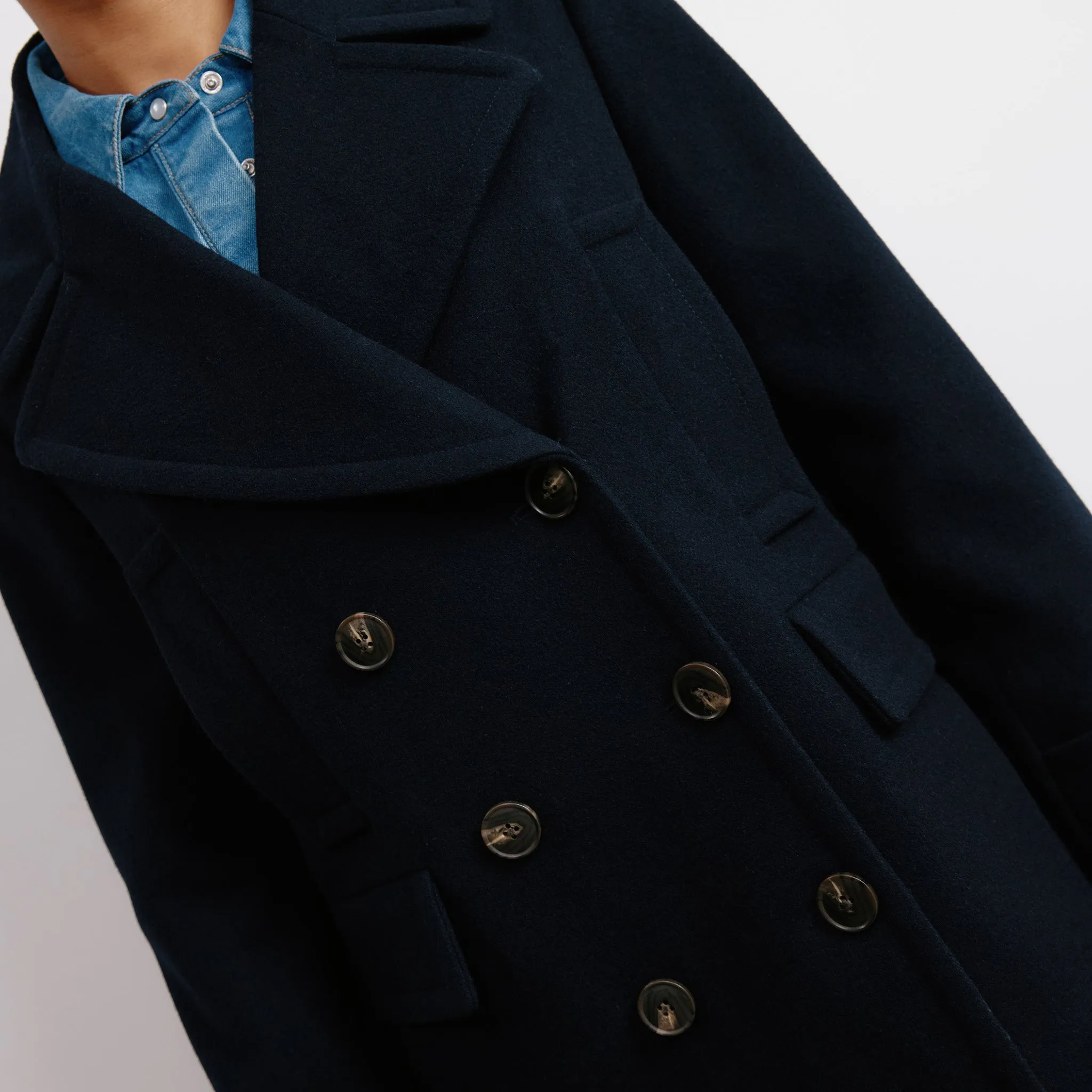 Navy Wool Pea Coat