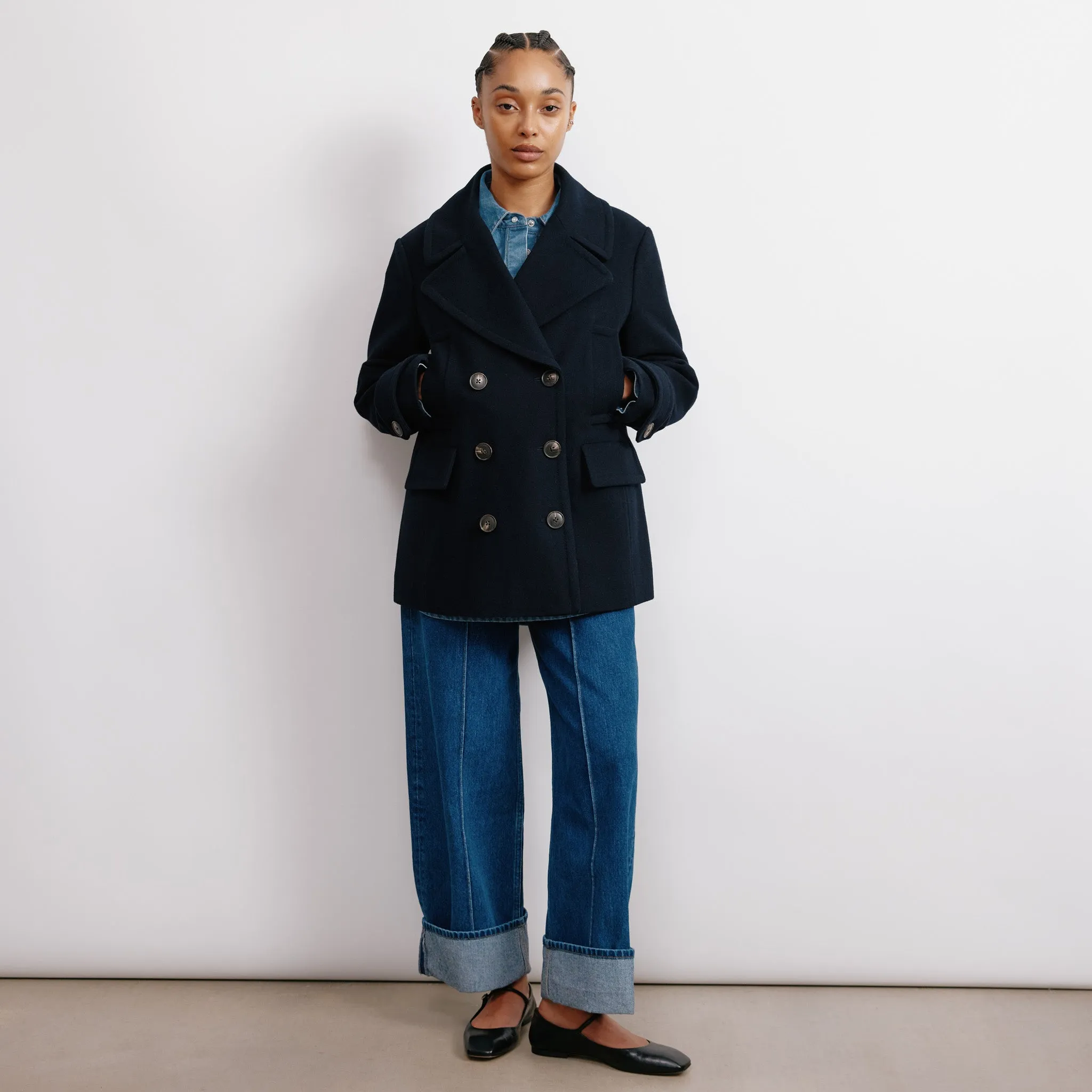 Navy Wool Pea Coat