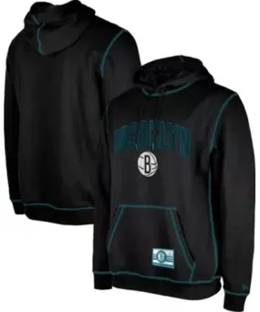 New Era Men's NBA Brooklyn Nets 2023/24 City Edition Satin Stitch Elite Pack Pullover Hoodie