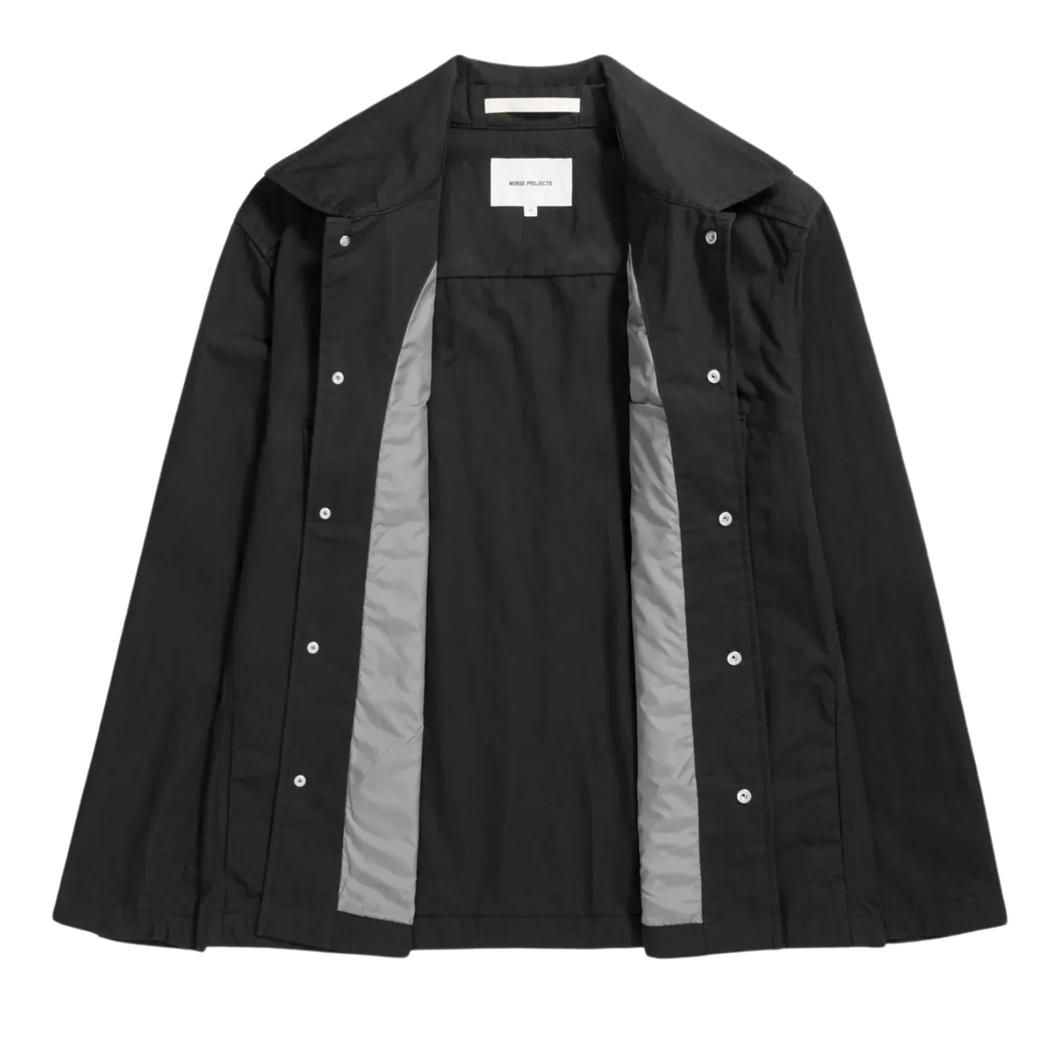 Pelle Fine Broken Twill Overshirt - Black