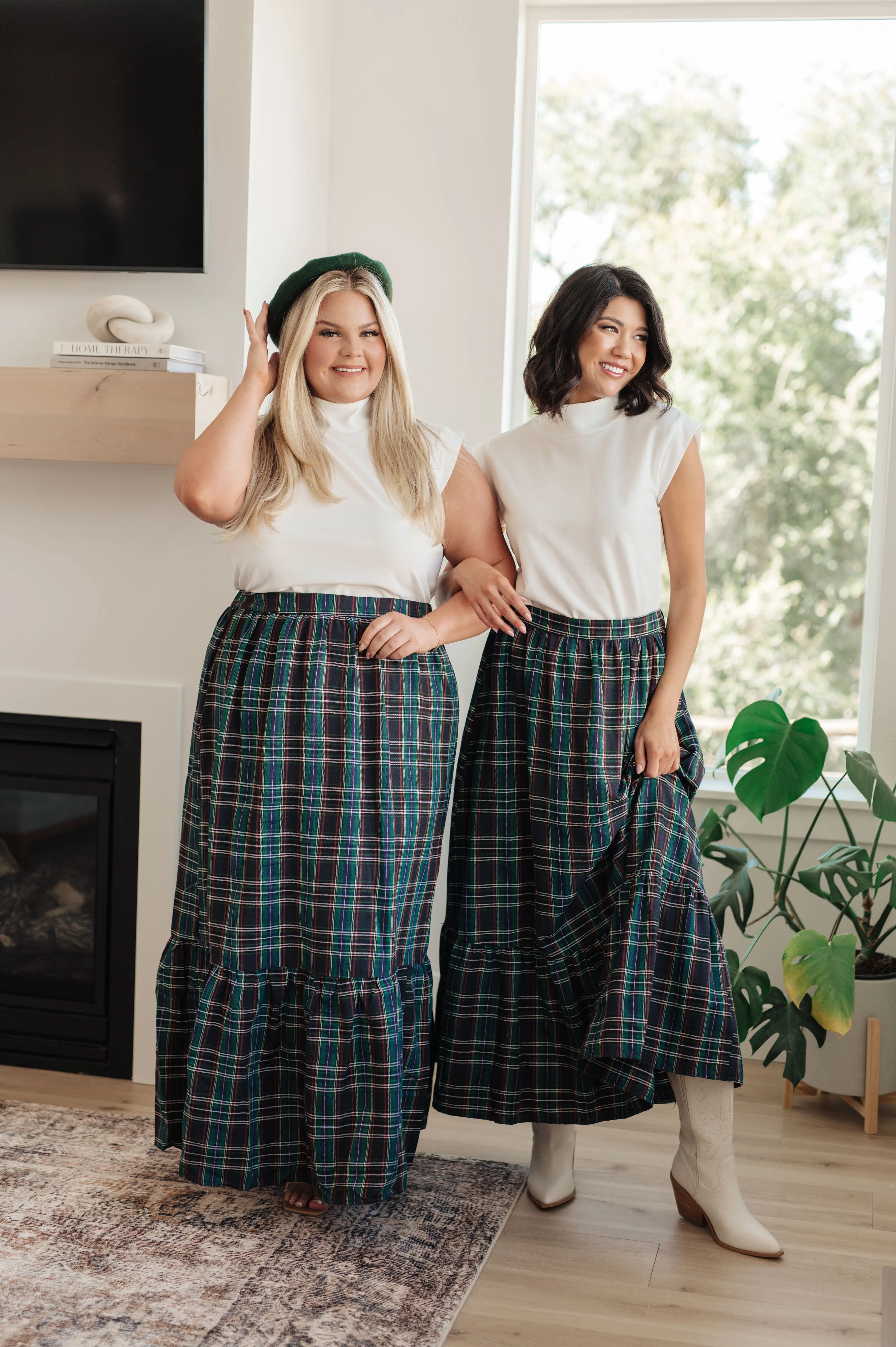 Plaid Maxi Skirt