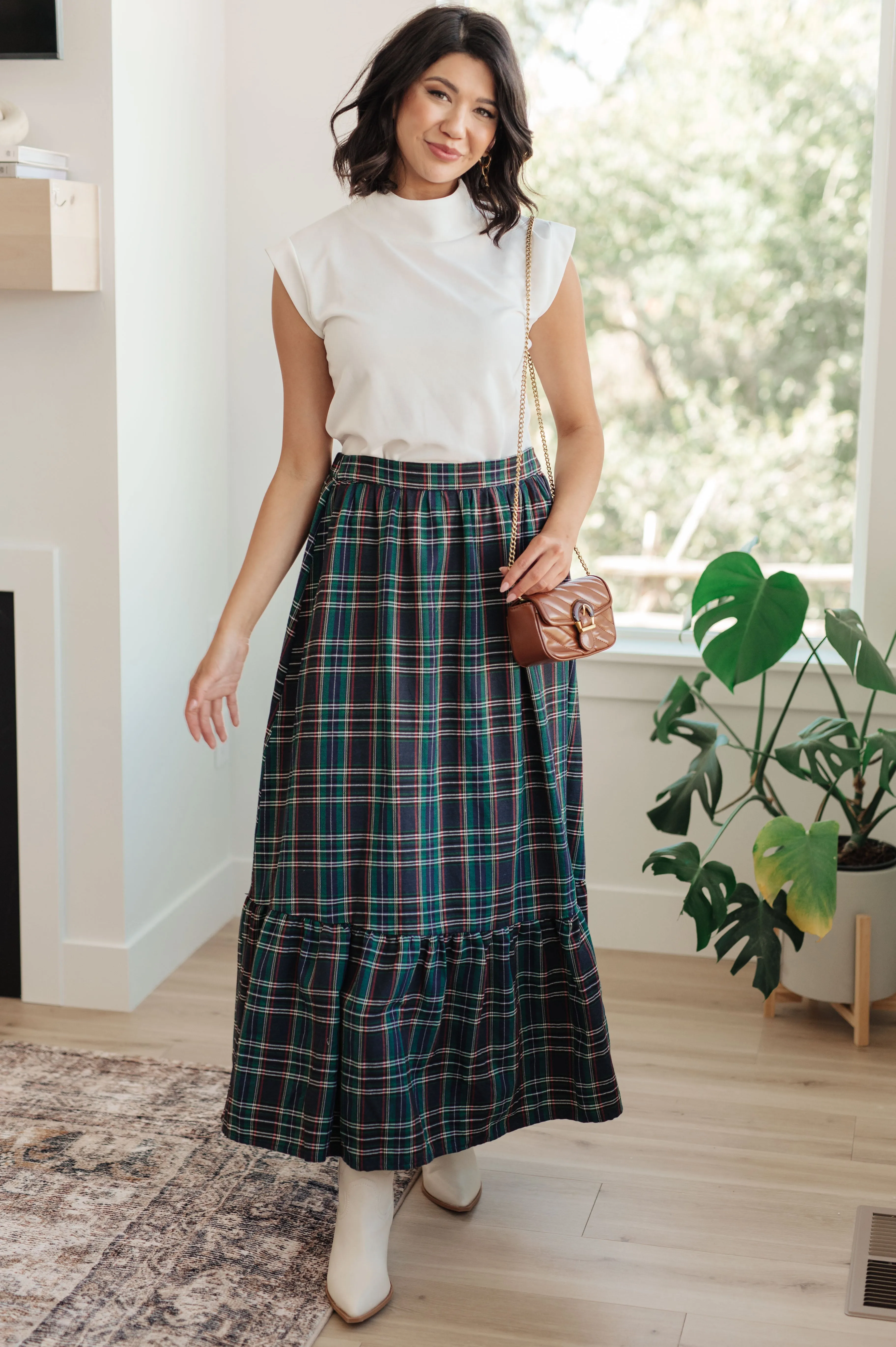 Plaid Maxi Skirt