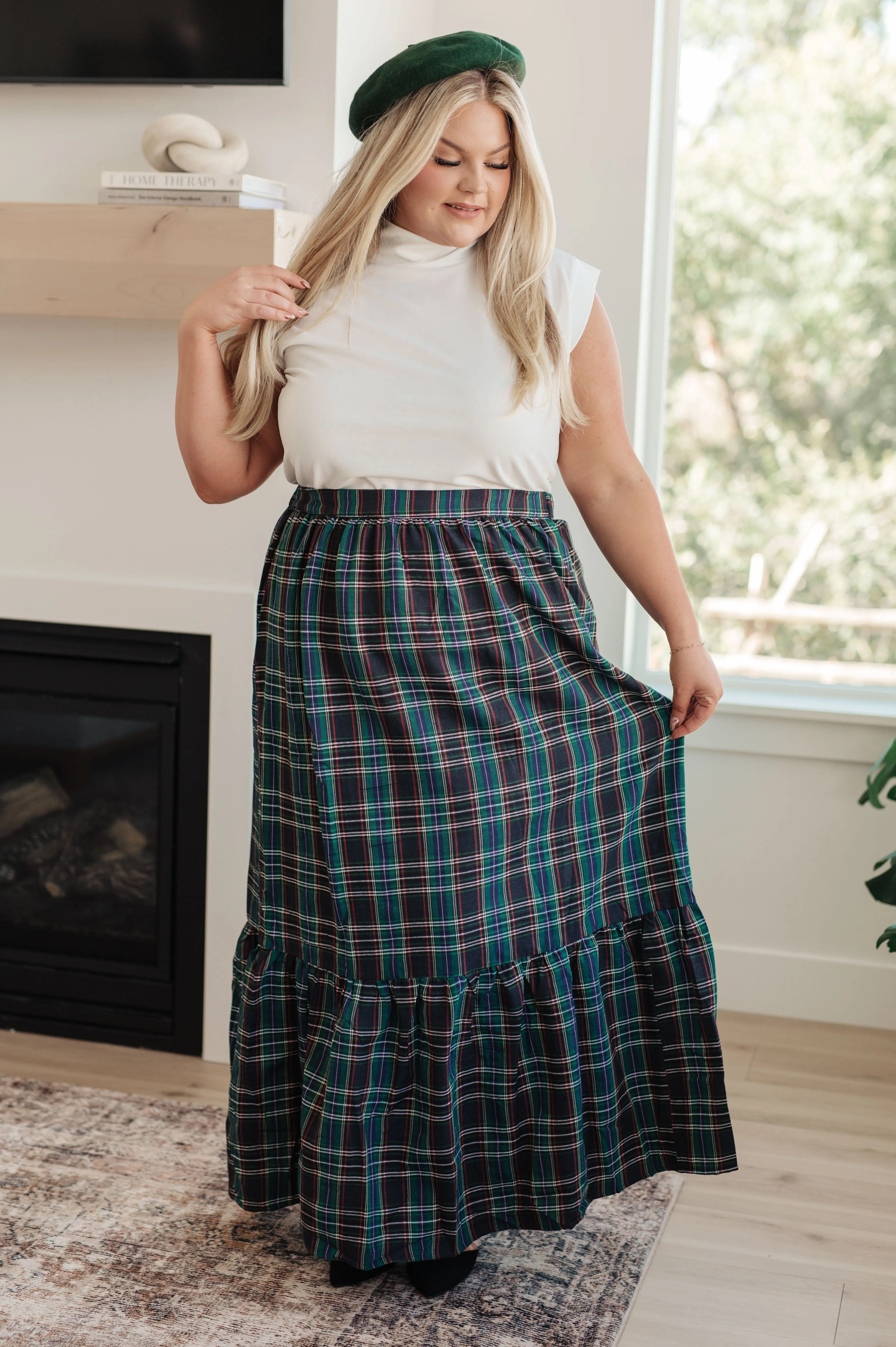 Plaid Maxi Skirt