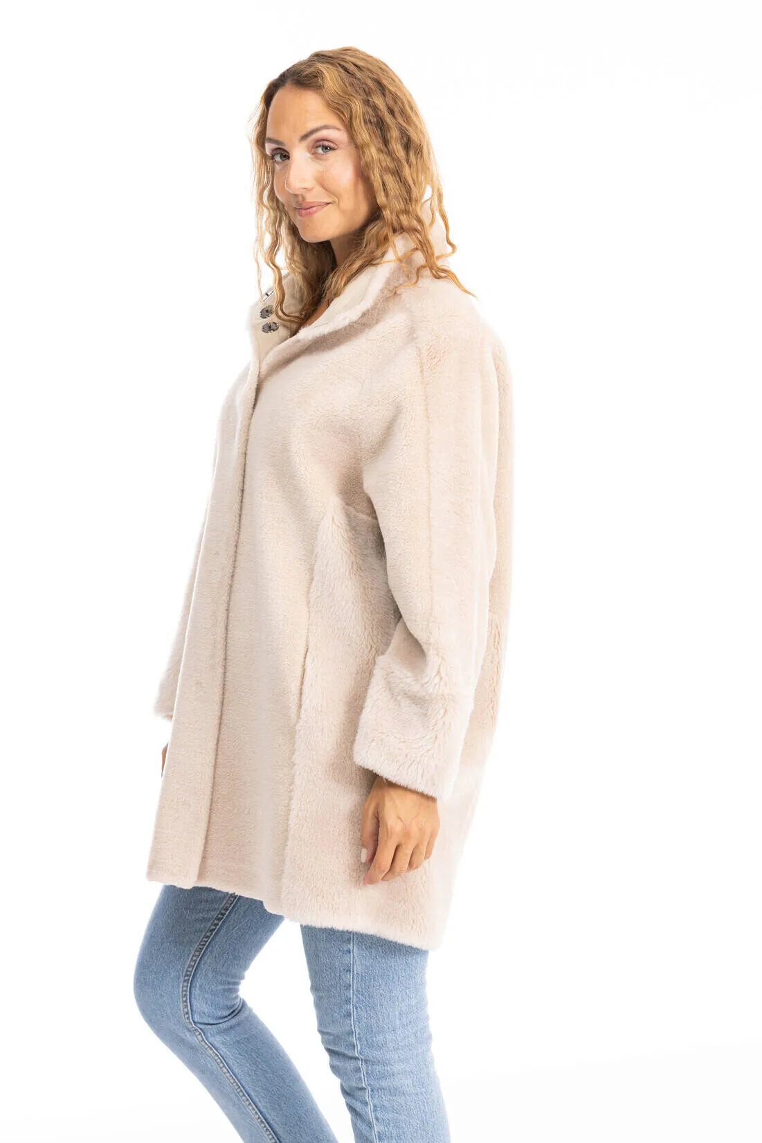 Reversible coffee wool coat 64544