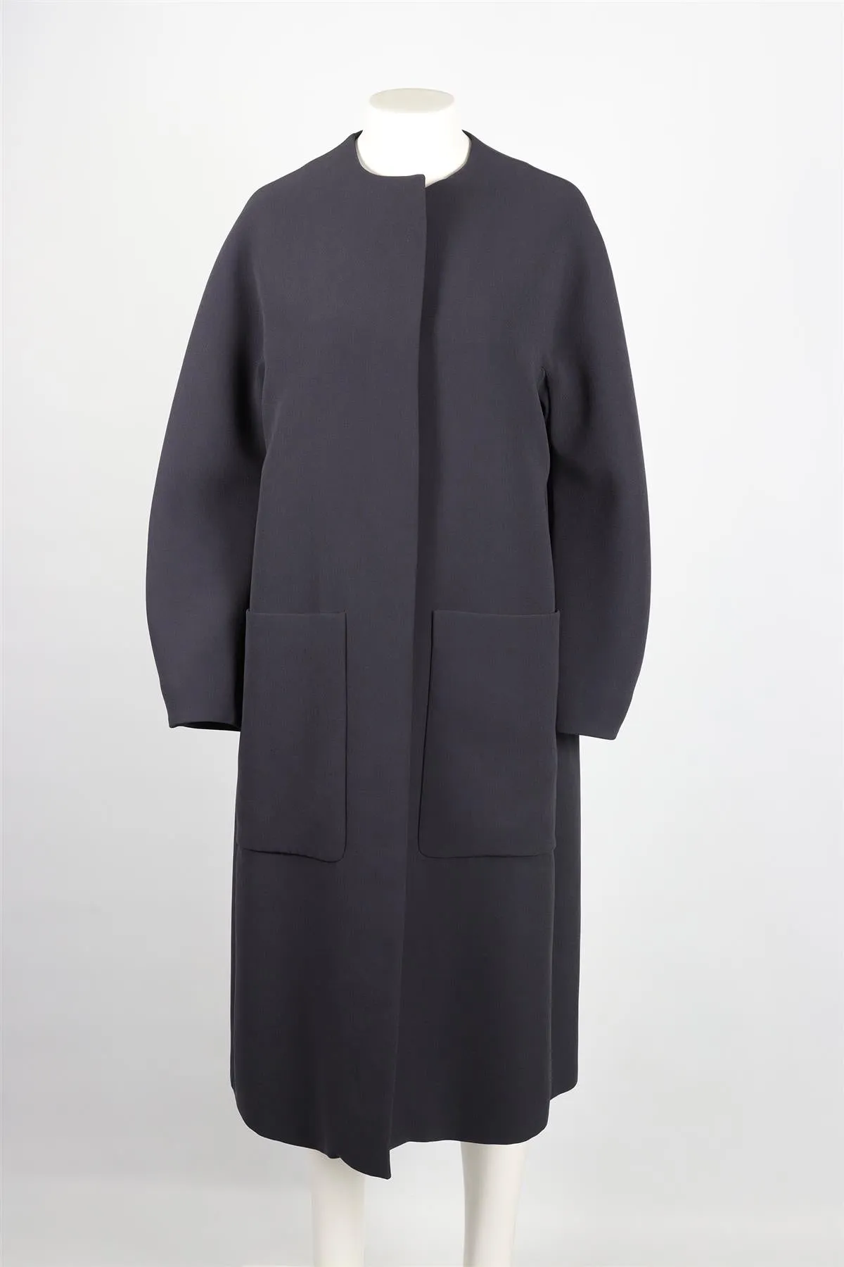 ROKSANDA NAVY CREPE COAT XSMALL