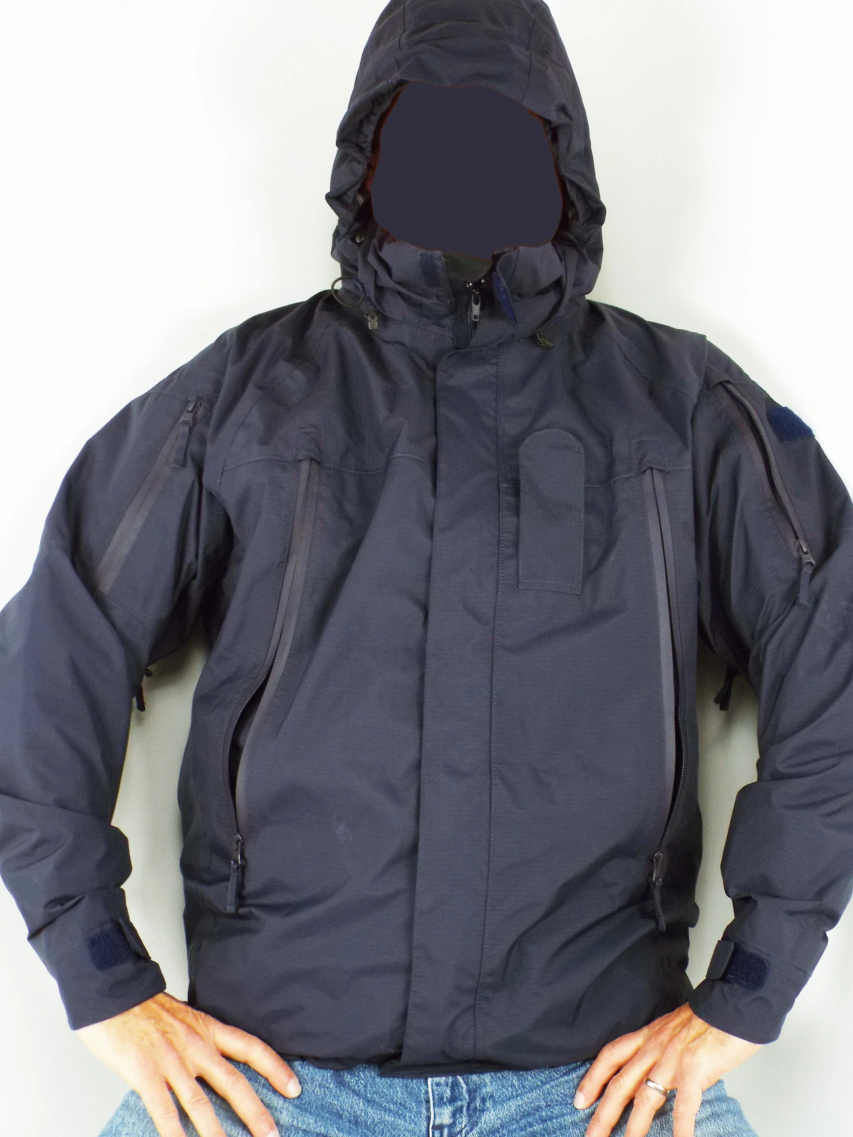 Royal Navy - Siamidis - Blue Gore-Tex Rip-Stop Jacket - With Hood - Grade 1 - New Model