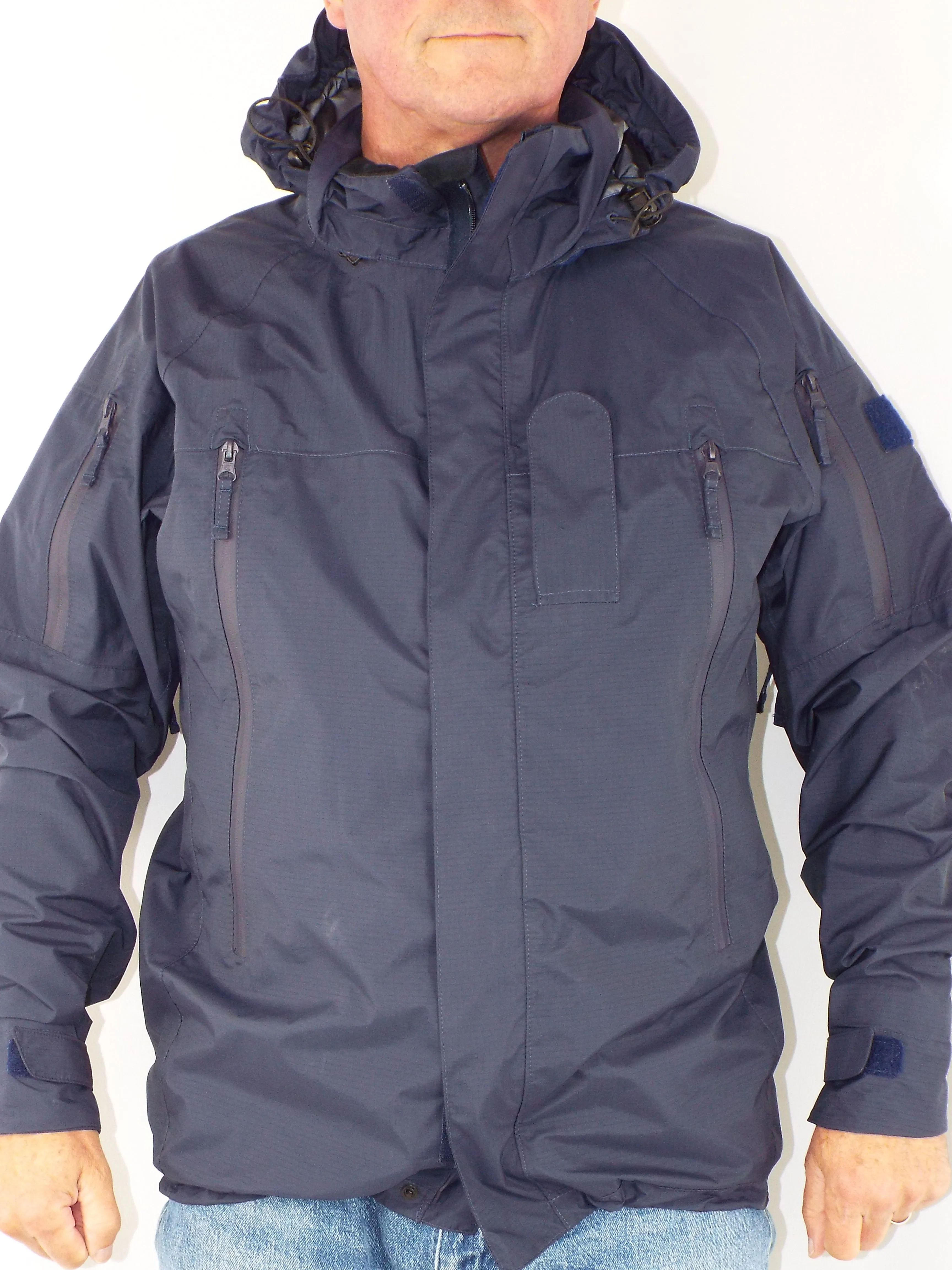 Royal Navy - Siamidis - Blue Gore-Tex Rip-Stop Jacket - With Hood - Grade 1 - New Model