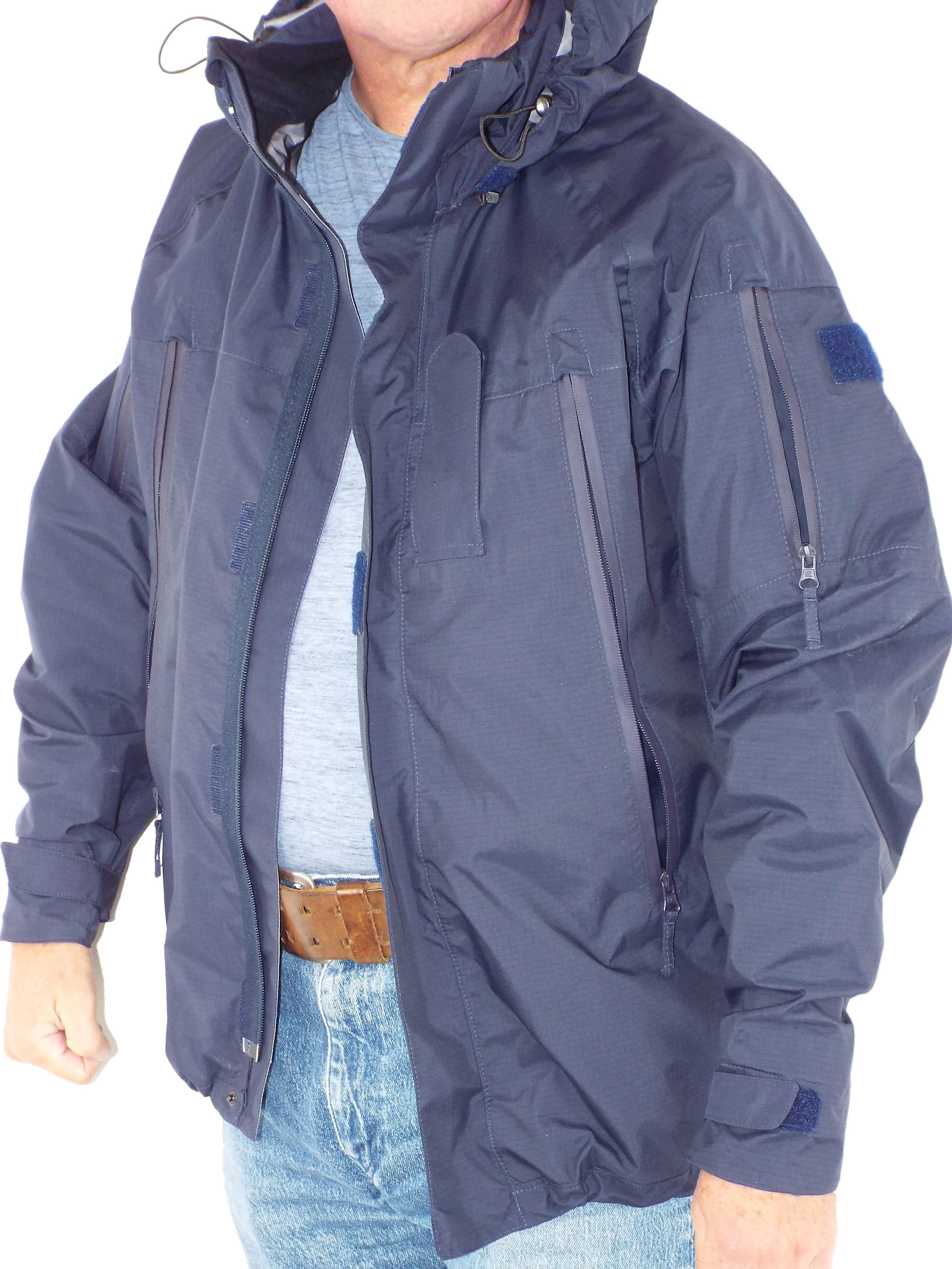 Royal Navy - Siamidis - Blue Gore-Tex Rip-Stop Jacket - With Hood - Grade 1 - New Model