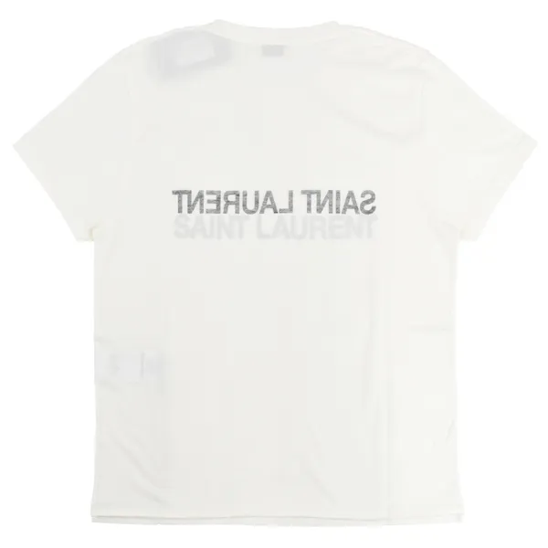 Saint Laurent  |Crew Neck Short Sleeves Logo Luxury T-Shirts