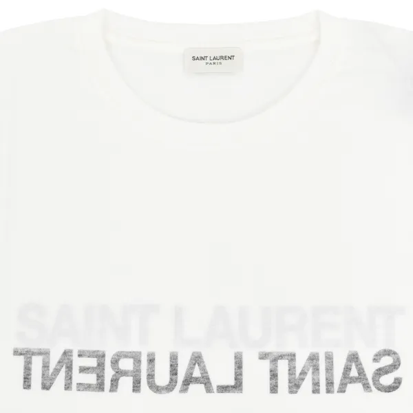 Saint Laurent  |Crew Neck Short Sleeves Logo Luxury T-Shirts