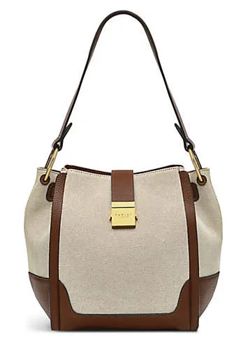 Sloane Street - Canvas Tortoise Medium Open Top Shoulder Bag by Radley London | Look Again