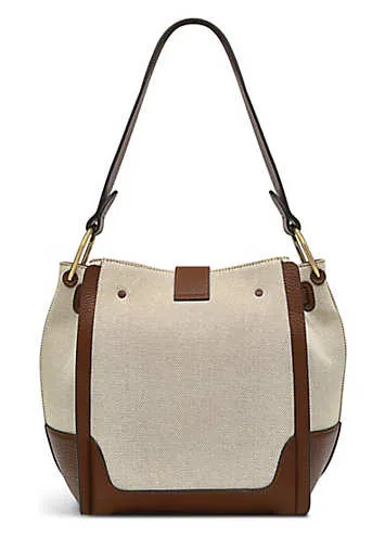 Sloane Street - Canvas Tortoise Medium Open Top Shoulder Bag by Radley London | Look Again