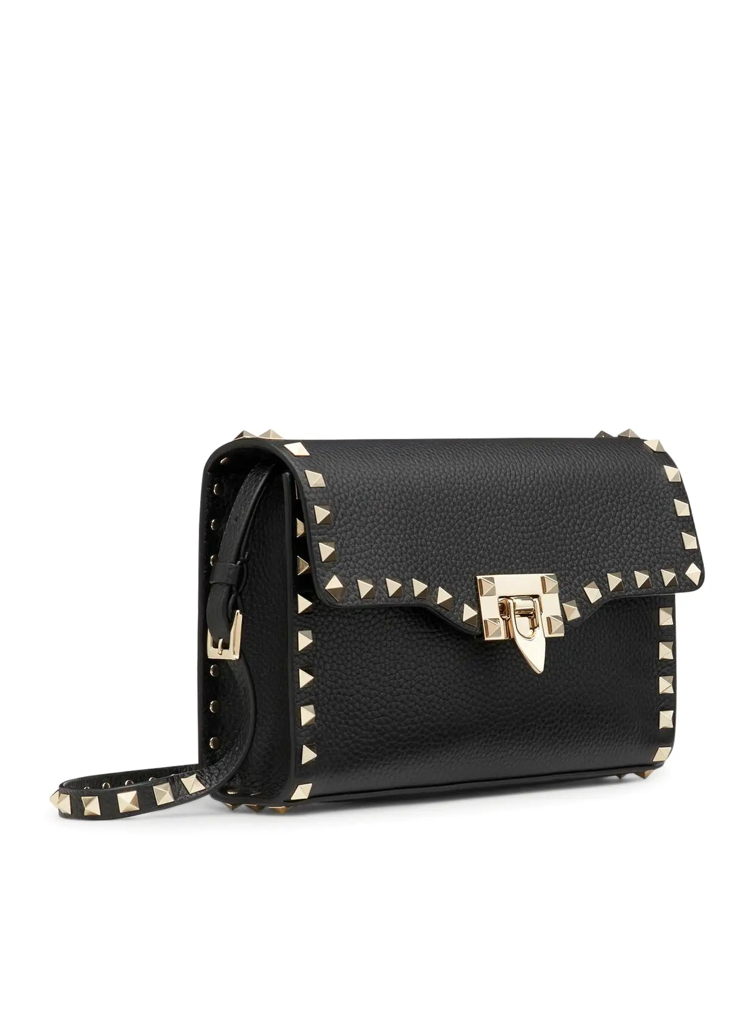 SMALL ROCKSTUD SHOULDER BAG IN GRENADE CALFSKIN