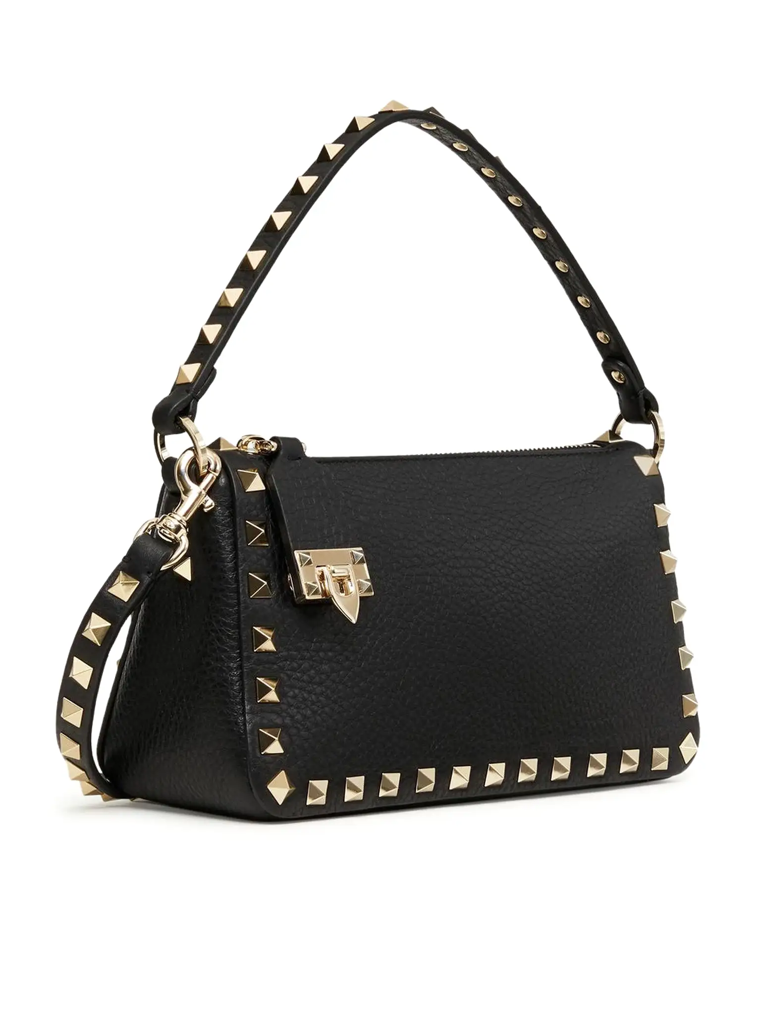 SMALL ROCKSTUD SHOULDER BAG IN GRENADE CALFSKIN