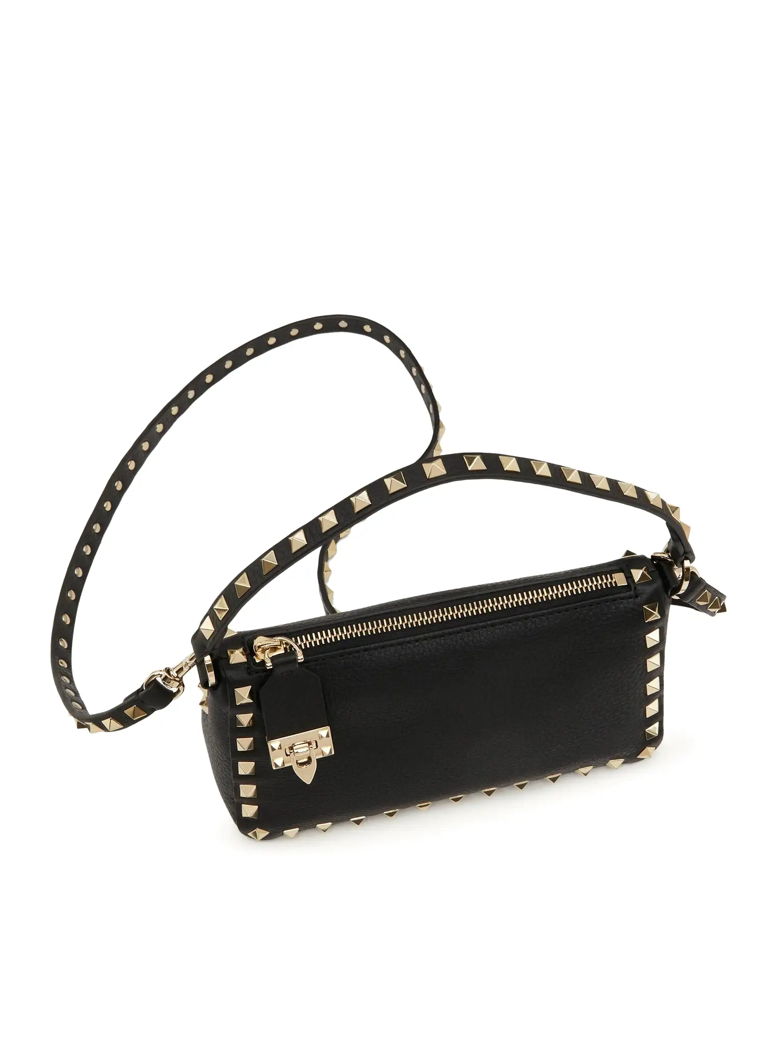 SMALL ROCKSTUD SHOULDER BAG IN GRENADE CALFSKIN