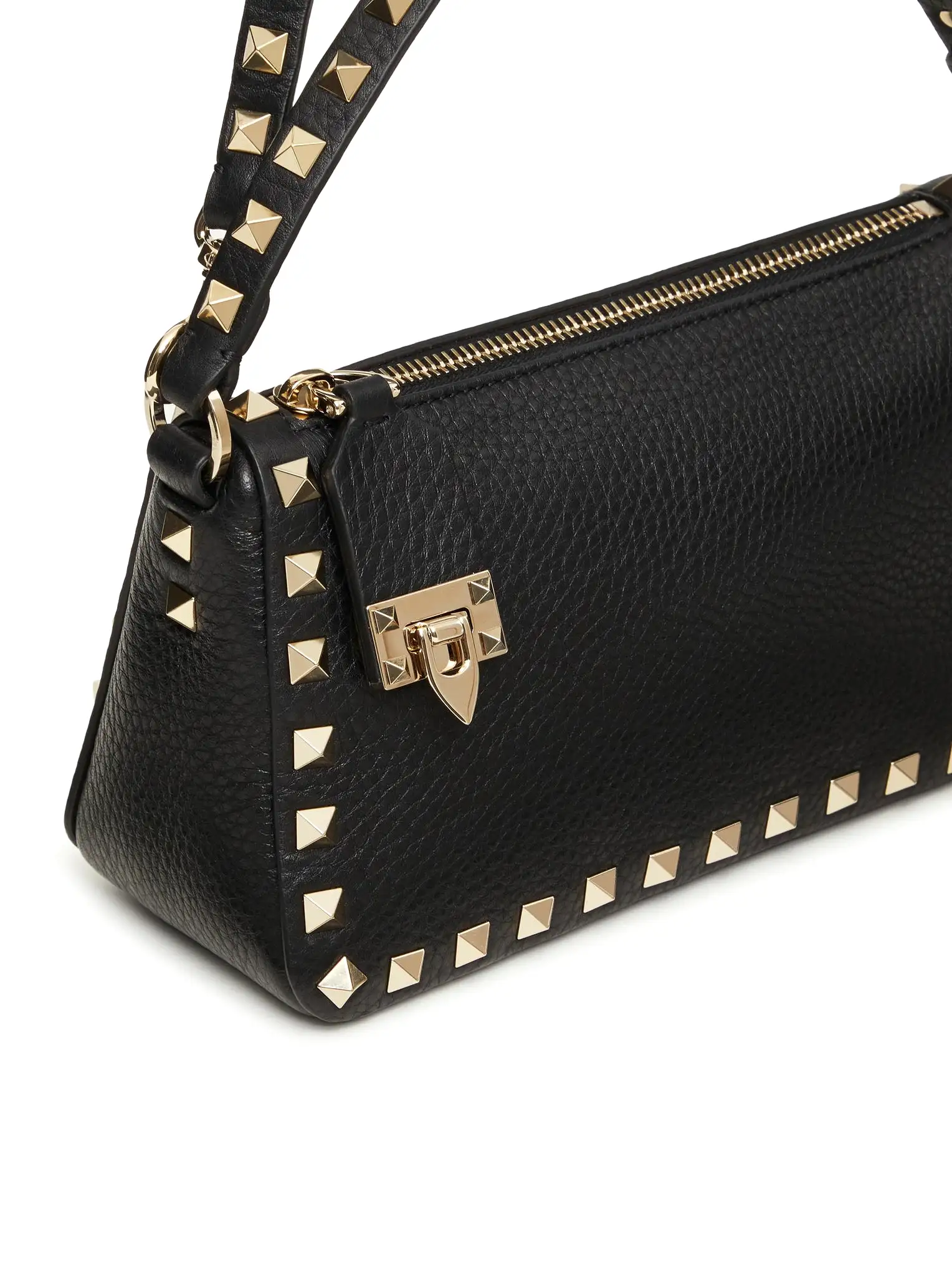 SMALL ROCKSTUD SHOULDER BAG IN GRENADE CALFSKIN