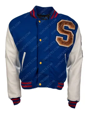 Sonic The Hedgehog Bomber Jacket - Blue & White Varsity Jacket