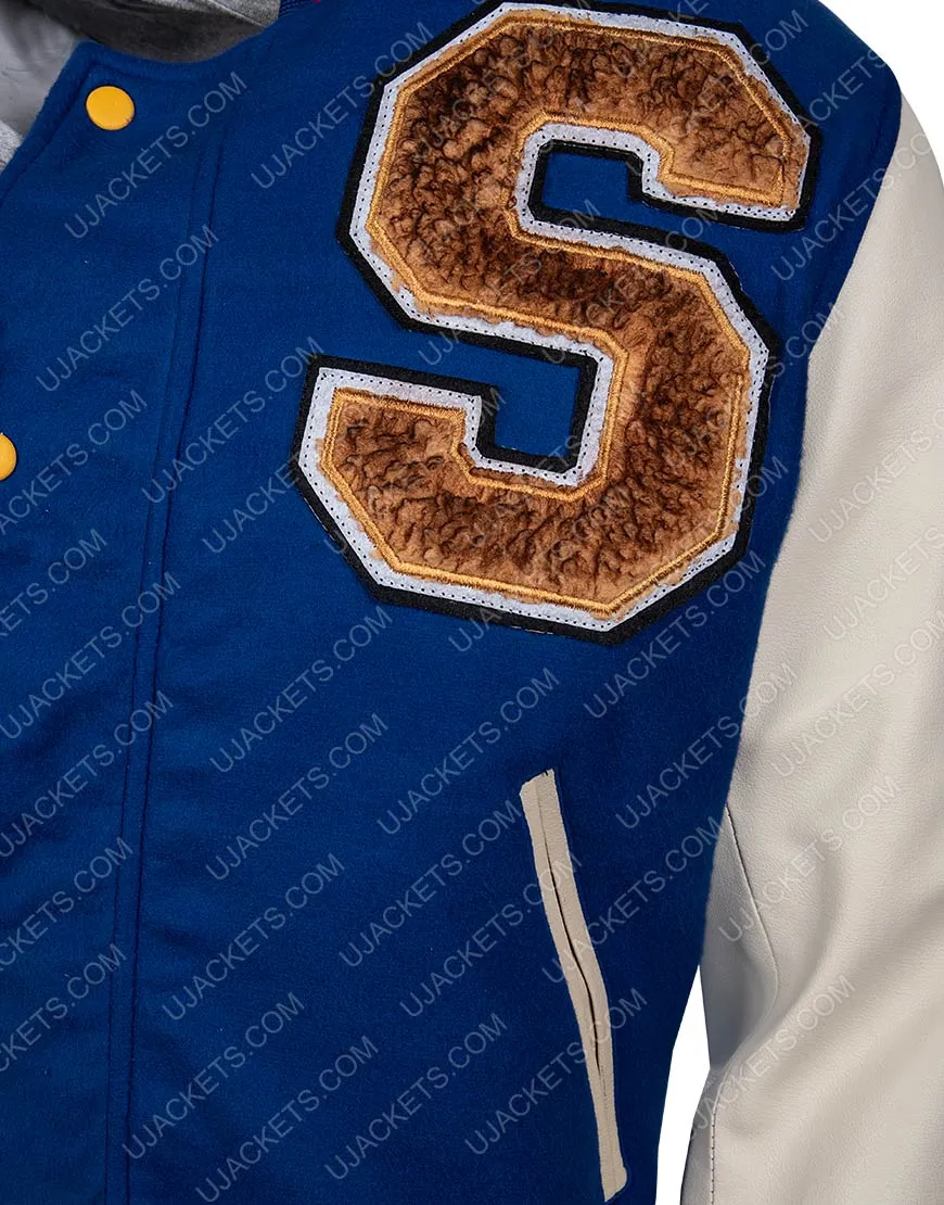 Sonic The Hedgehog Bomber Jacket - Blue & White Varsity Jacket