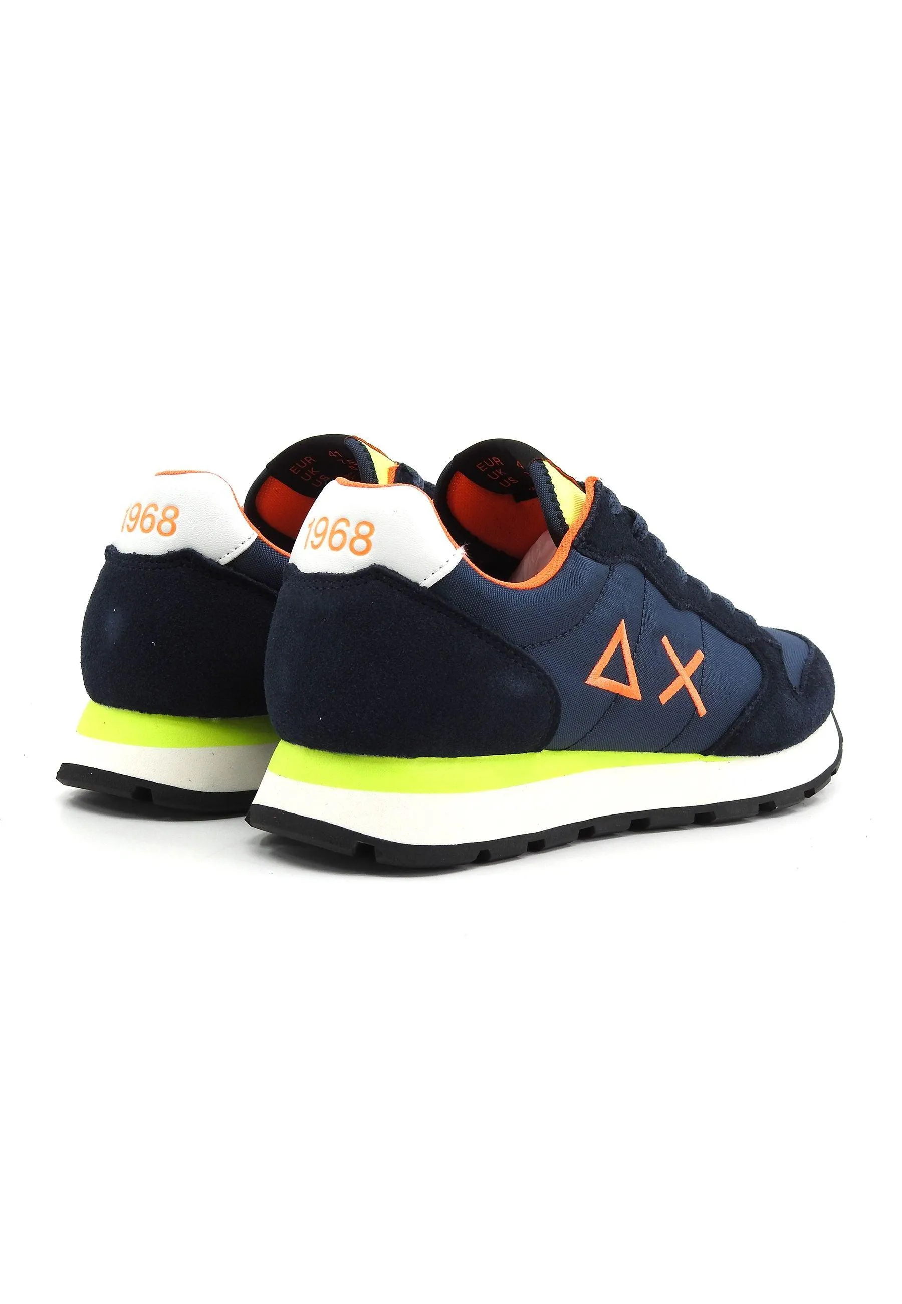 SUN68 Tom Fluo Sneaker Uomo Navy Blue Z34102