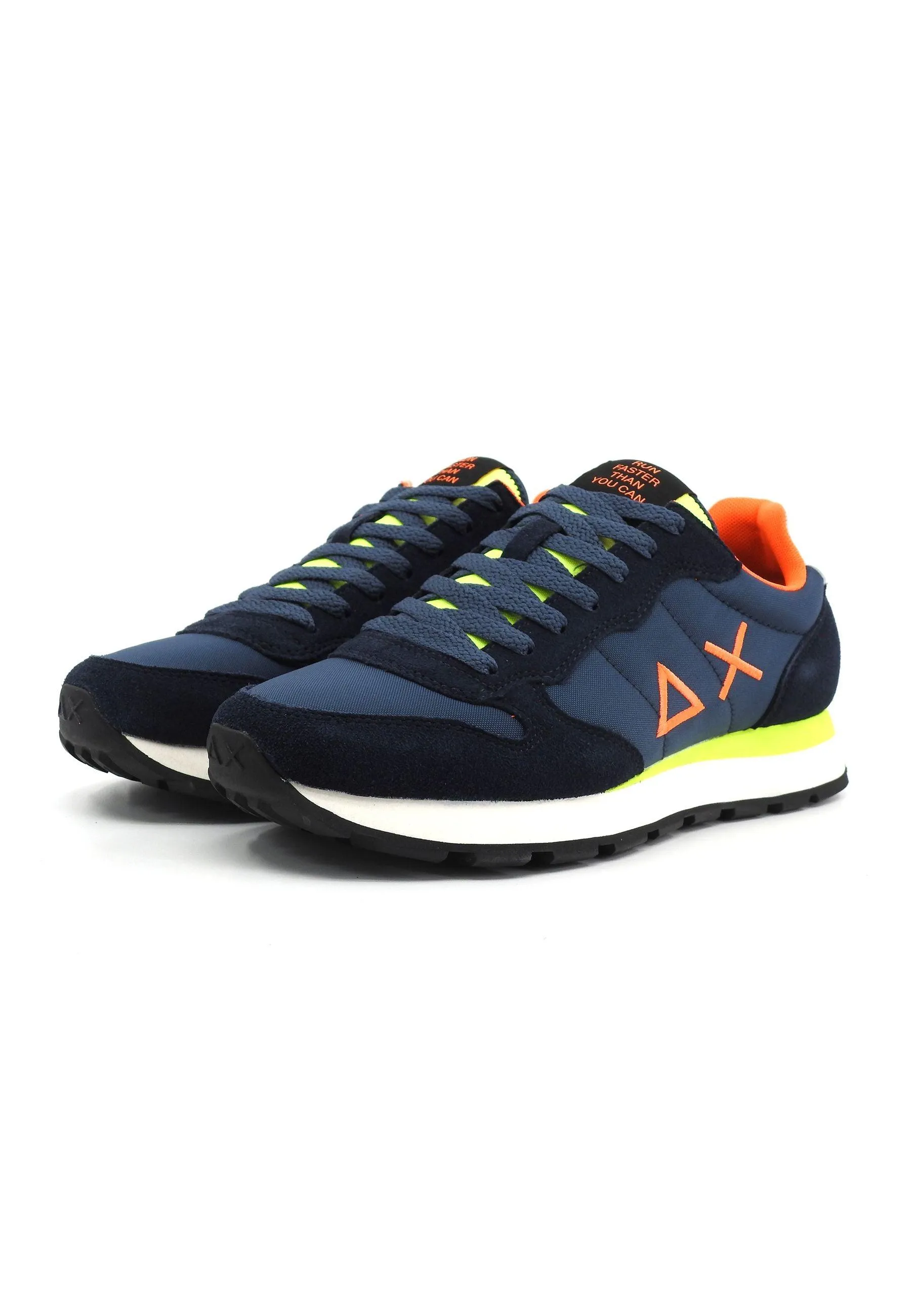 SUN68 Tom Fluo Sneaker Uomo Navy Blue Z34102