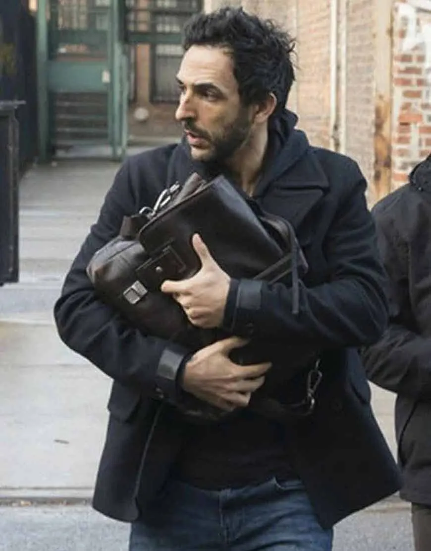 The Blacklist S08 Amir Arison Jacket | Aram Mojtabai Black Woolen Jacket