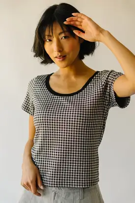 The Gallup Gingham Tee in Black