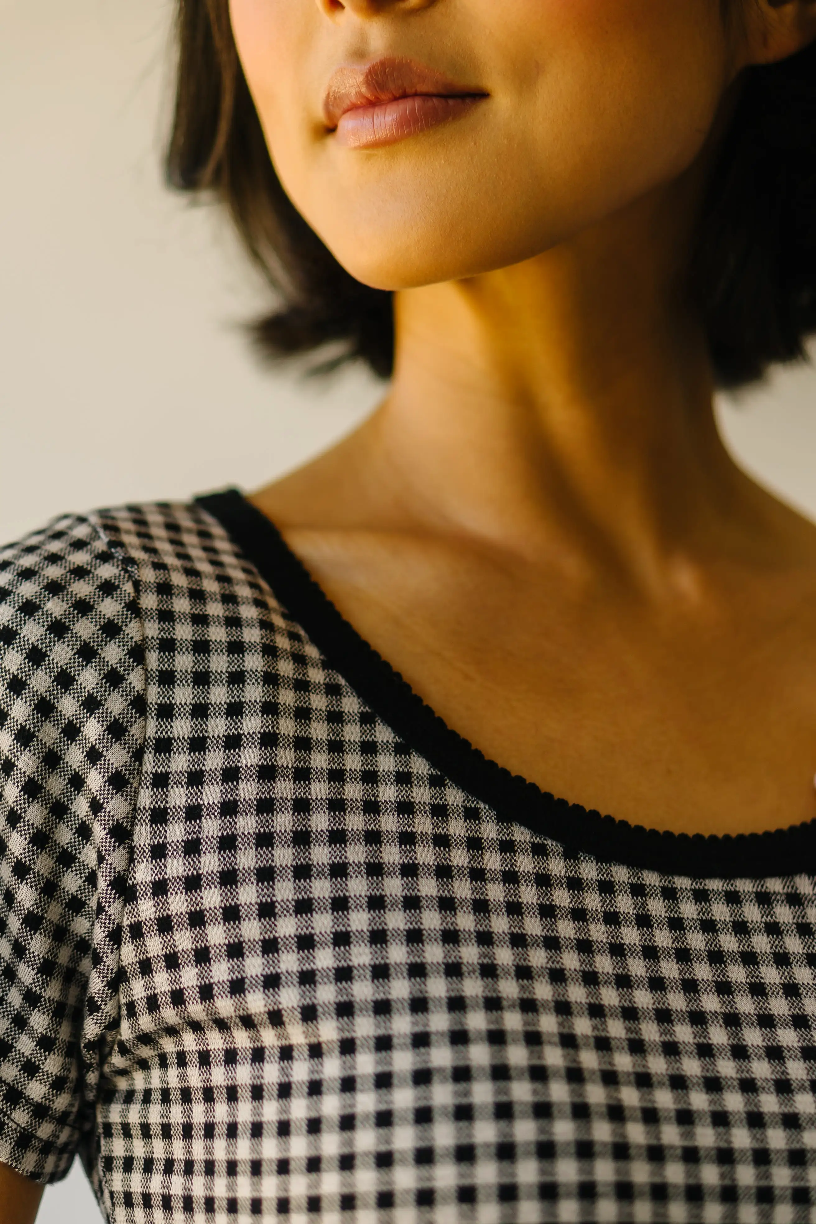 The Gallup Gingham Tee in Black