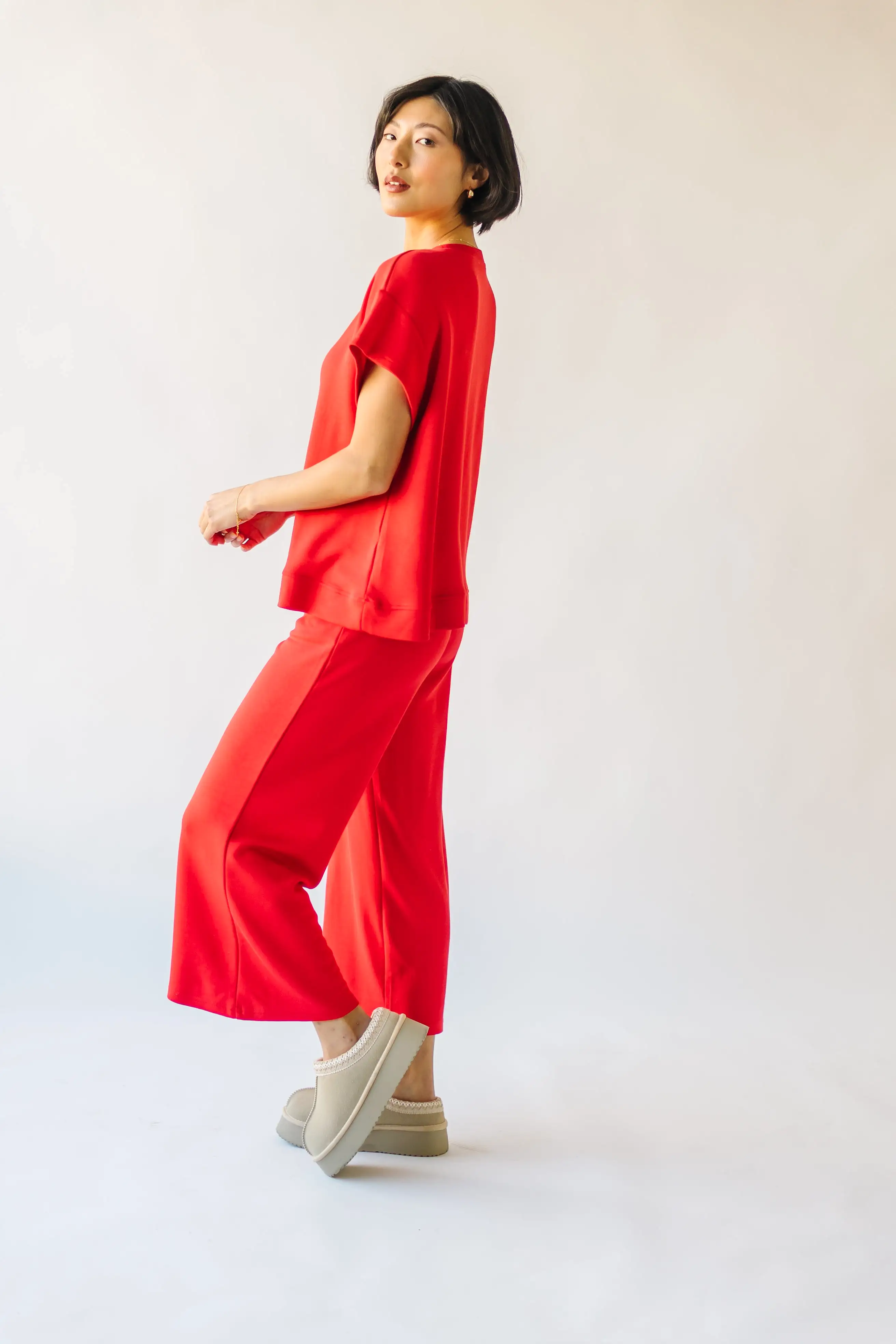 The Lenny Basic Top in Red