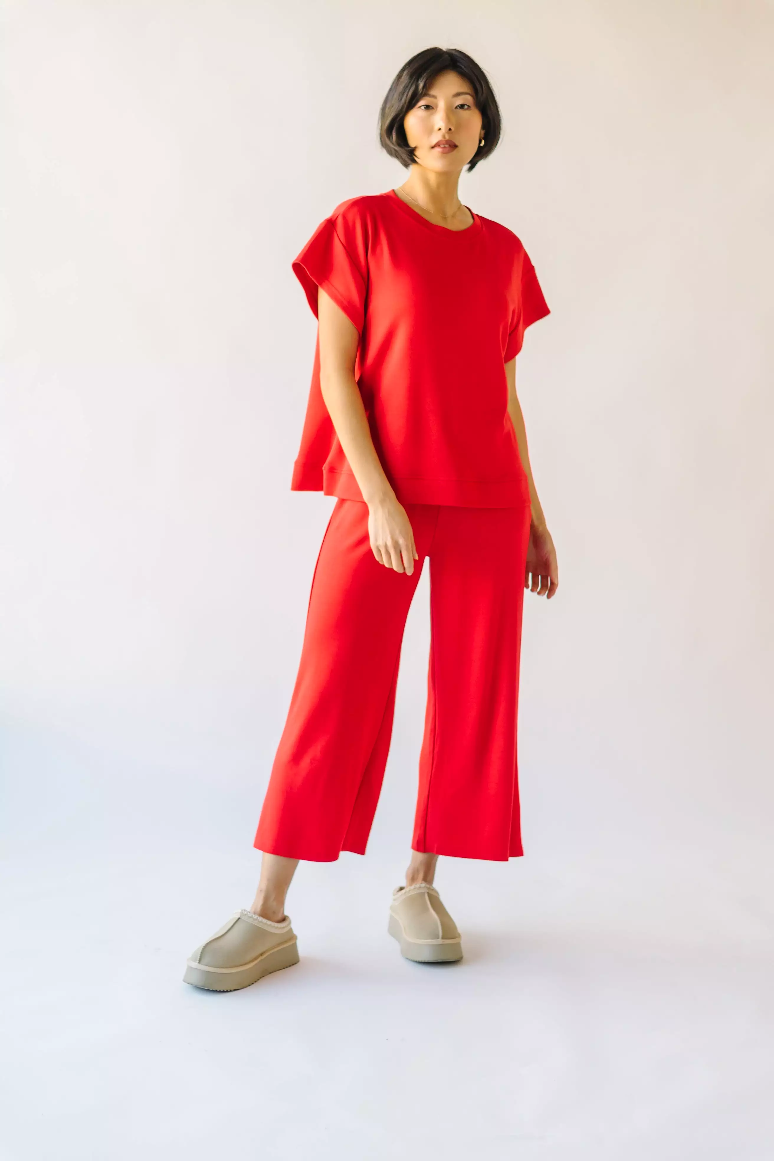 The Lenny Basic Top in Red