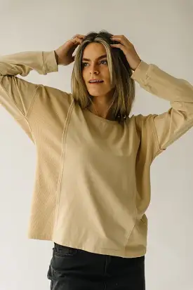 The Rachelle Thermal Layering Tee in Sand