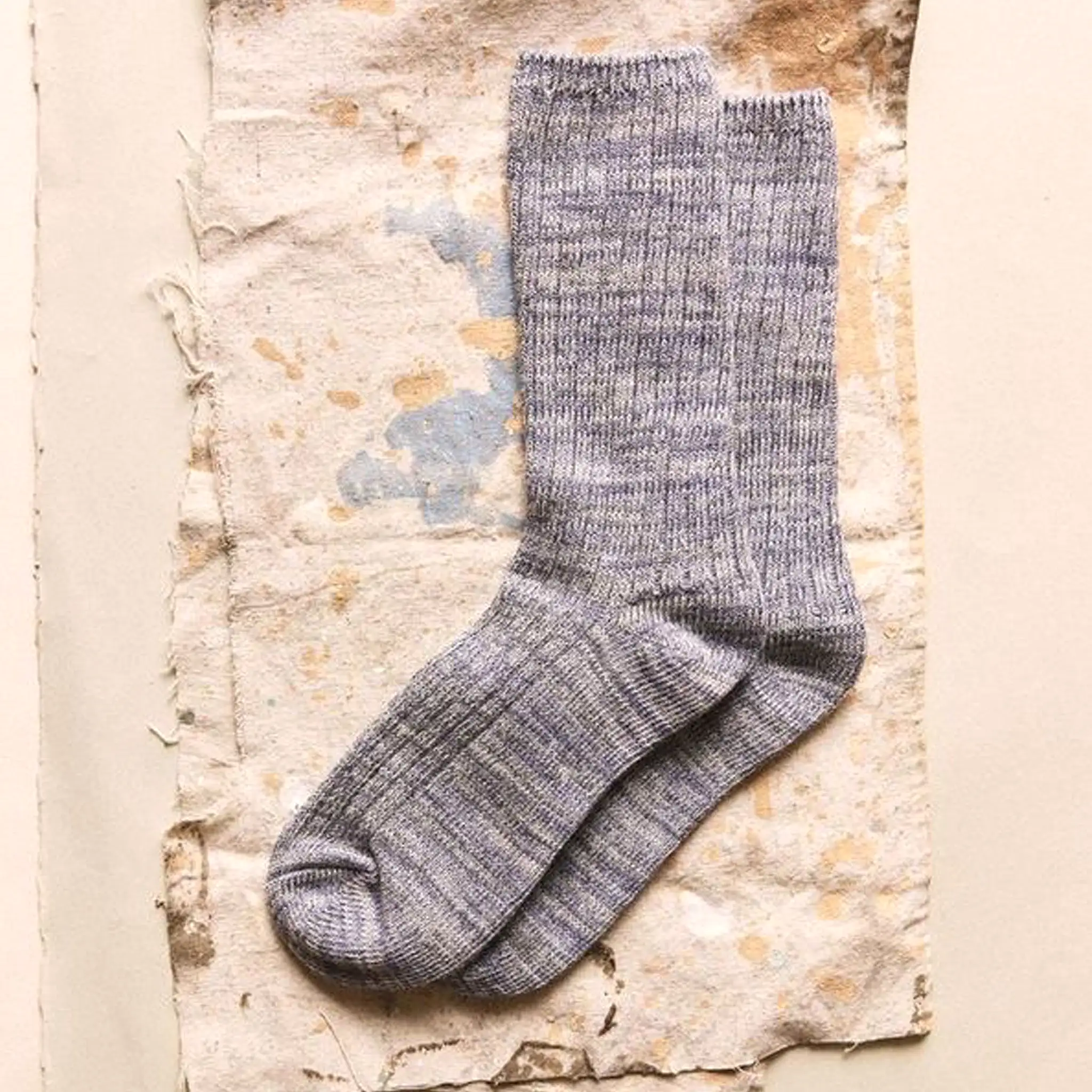 The Rib Sock in Ash Melange