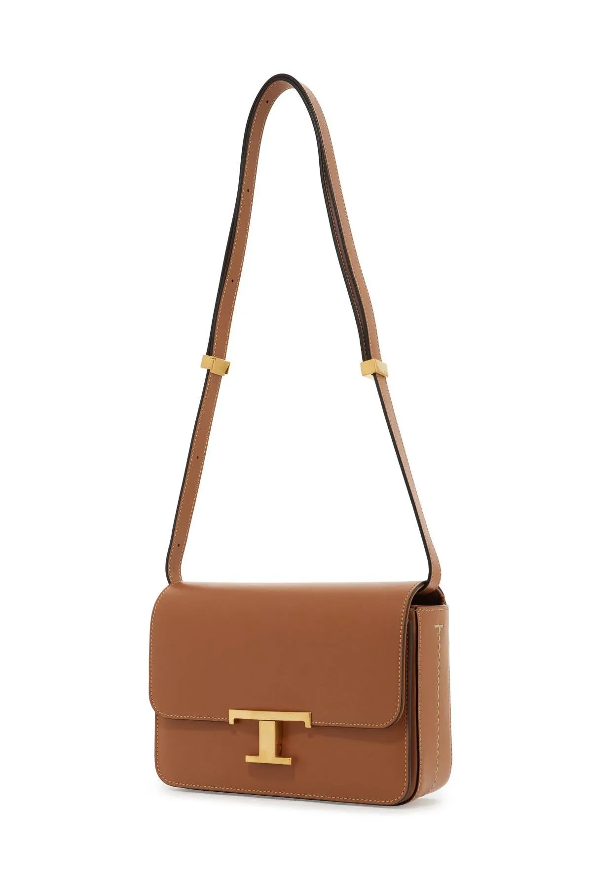 Tod's Timeless T Shoulder Bag With Strap   Brown