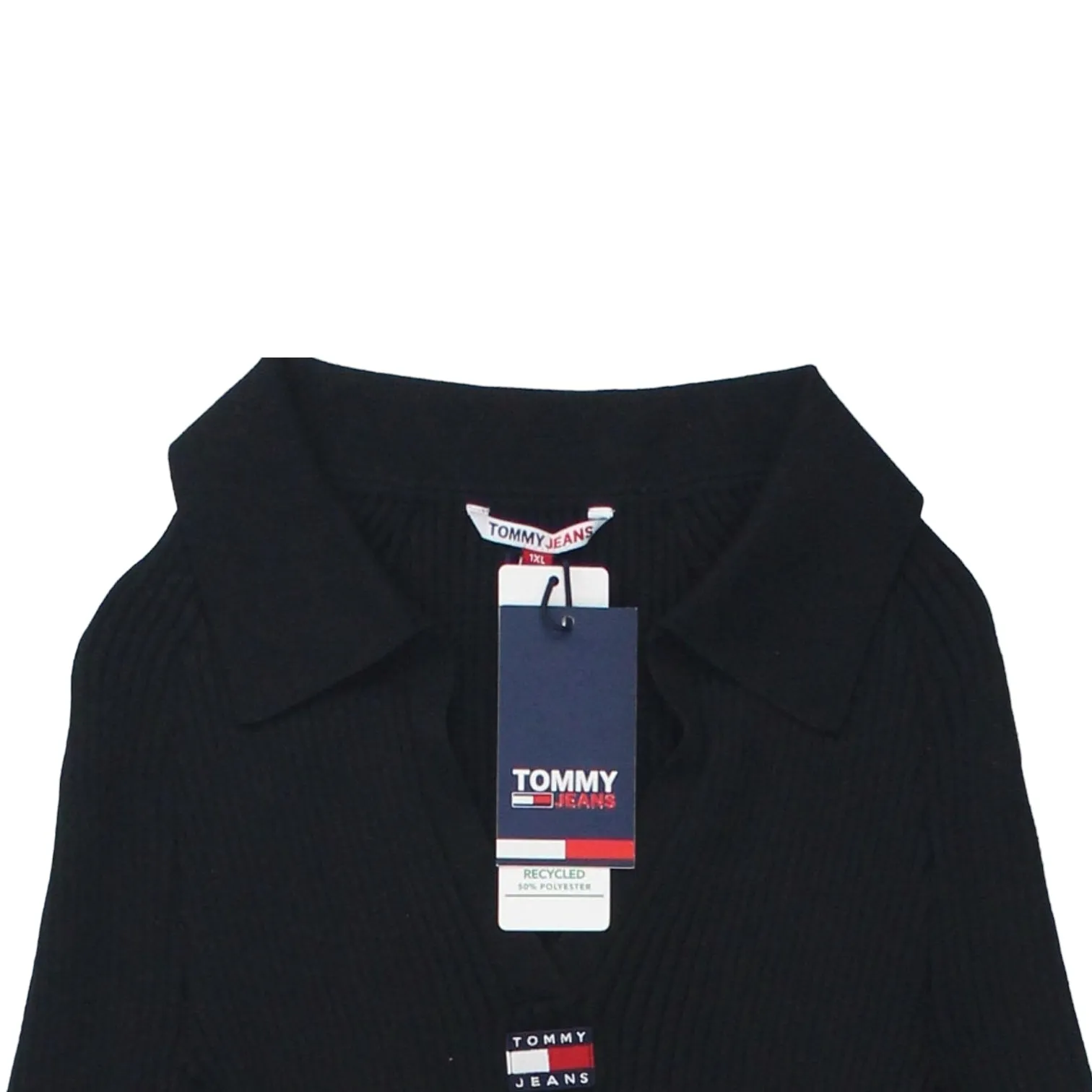 Tommy Jeans Black Rib Knit Dress